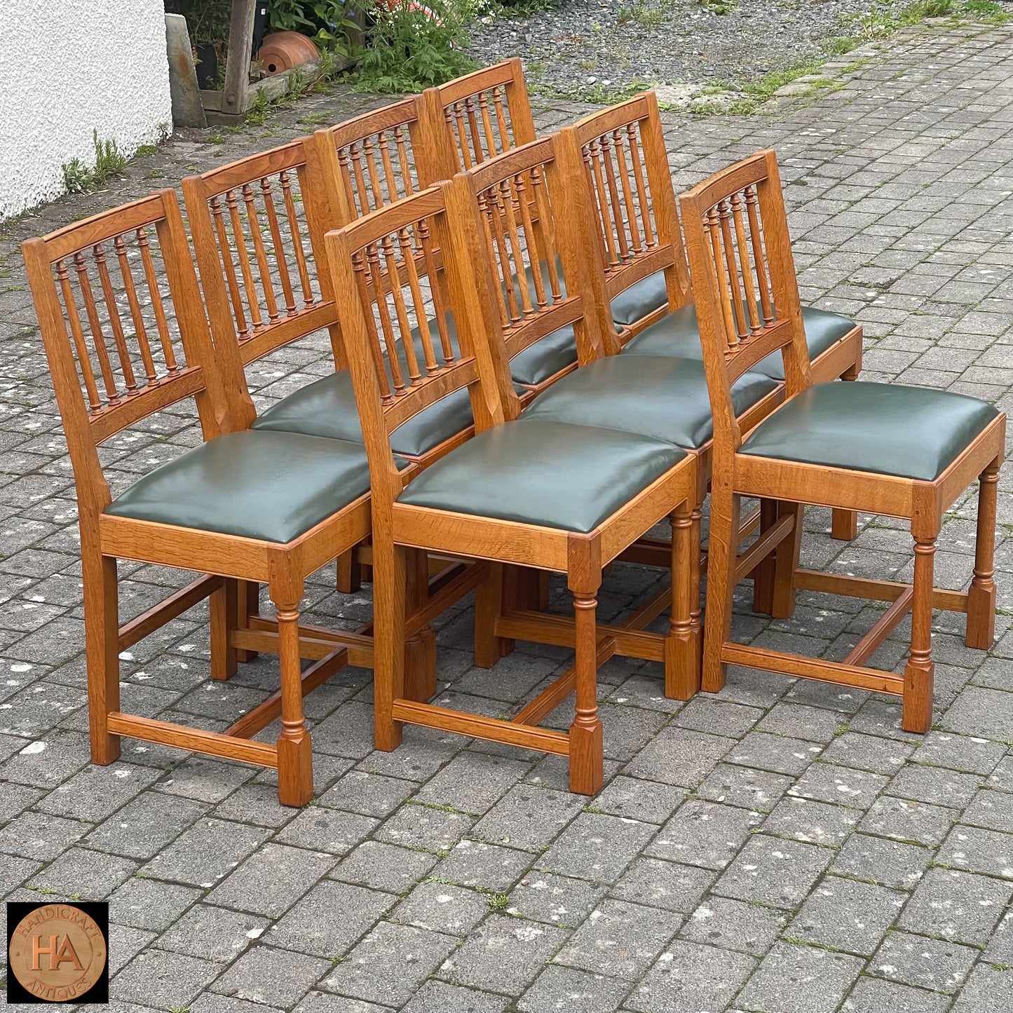 8 Peter Hall of Staveley Arts & Crafts Lakes School Oak ‘Ambleside’ Chairs