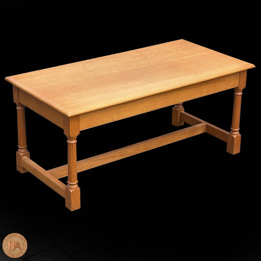 Peter Hall of Staveley Arts & Crafts Lakes School English Oak Coffee Table c. 1995.