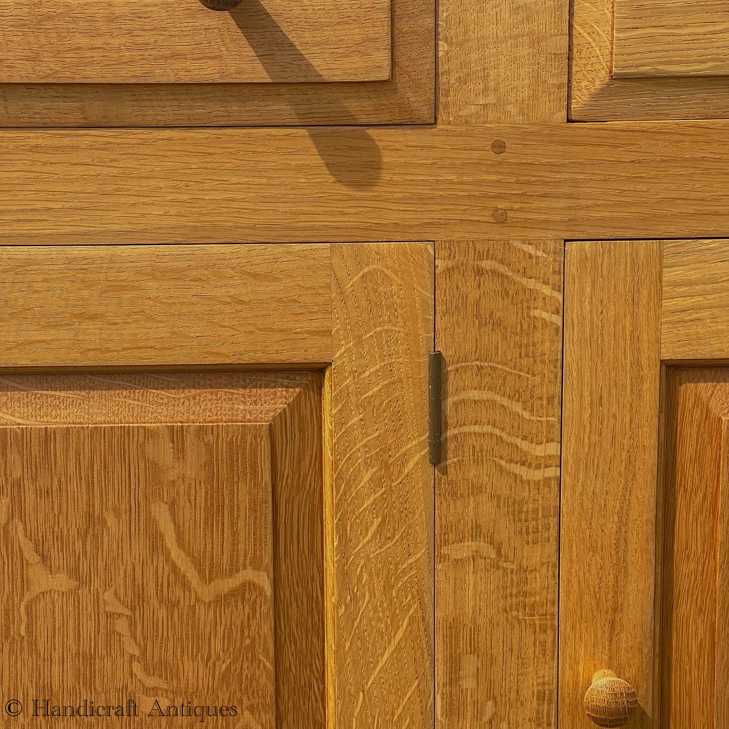 Peter Hall of Staveley Arts & Crafts Lakes School English Oak Dresser 1997.