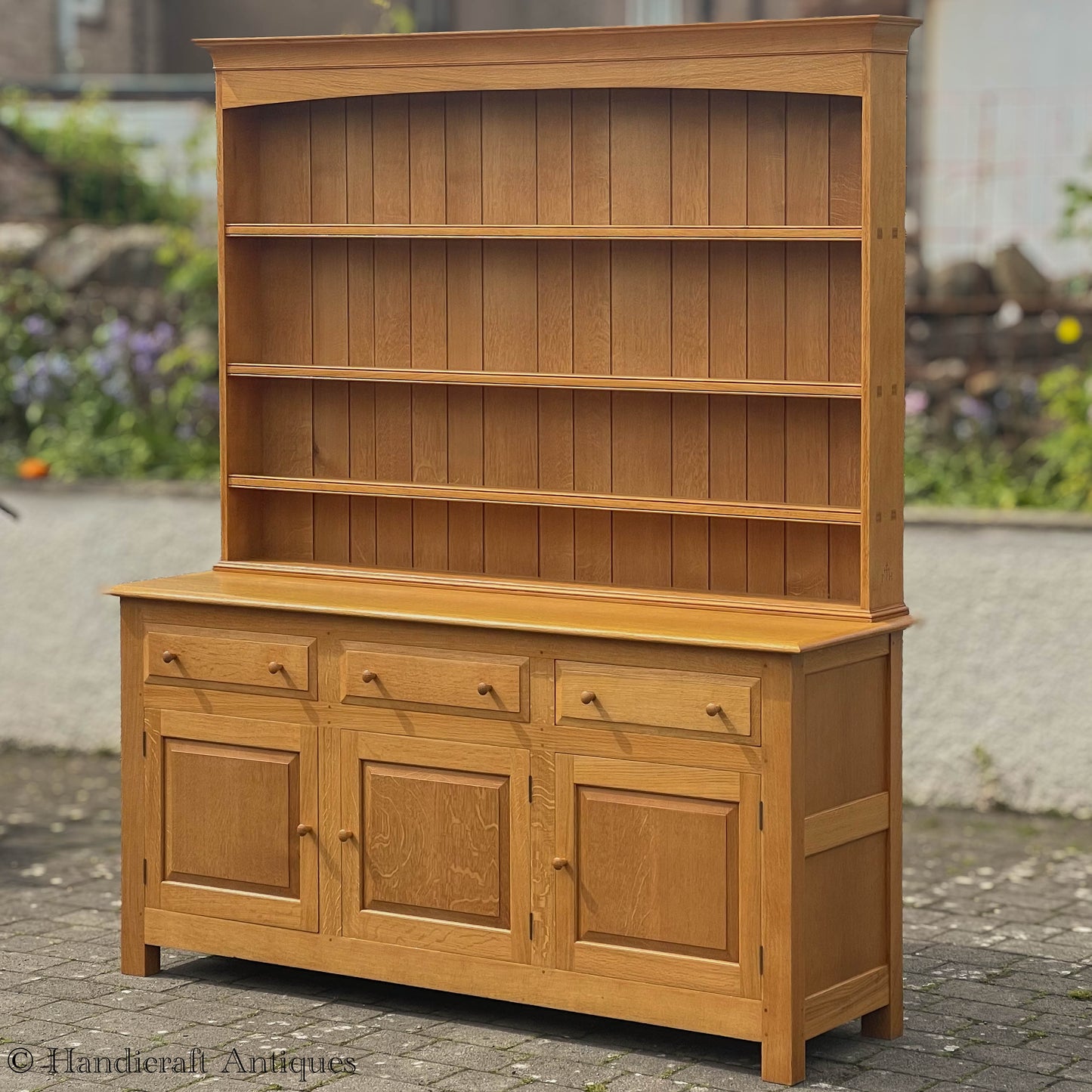 Peter Hall of Staveley Arts & Crafts Lakes School English Oak Dresser 1997.