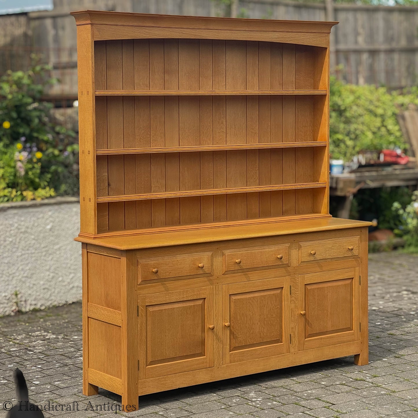 Peter Hall of Staveley Arts & Crafts Lakes School English Oak Dresser 1997.