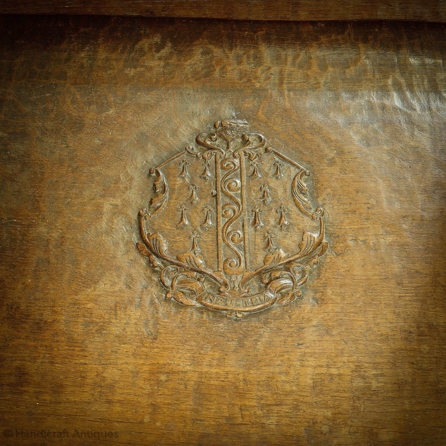 Arts & Crafts Yorkshire School English Oak Wardrobe C. 1920 - Mouseman interest