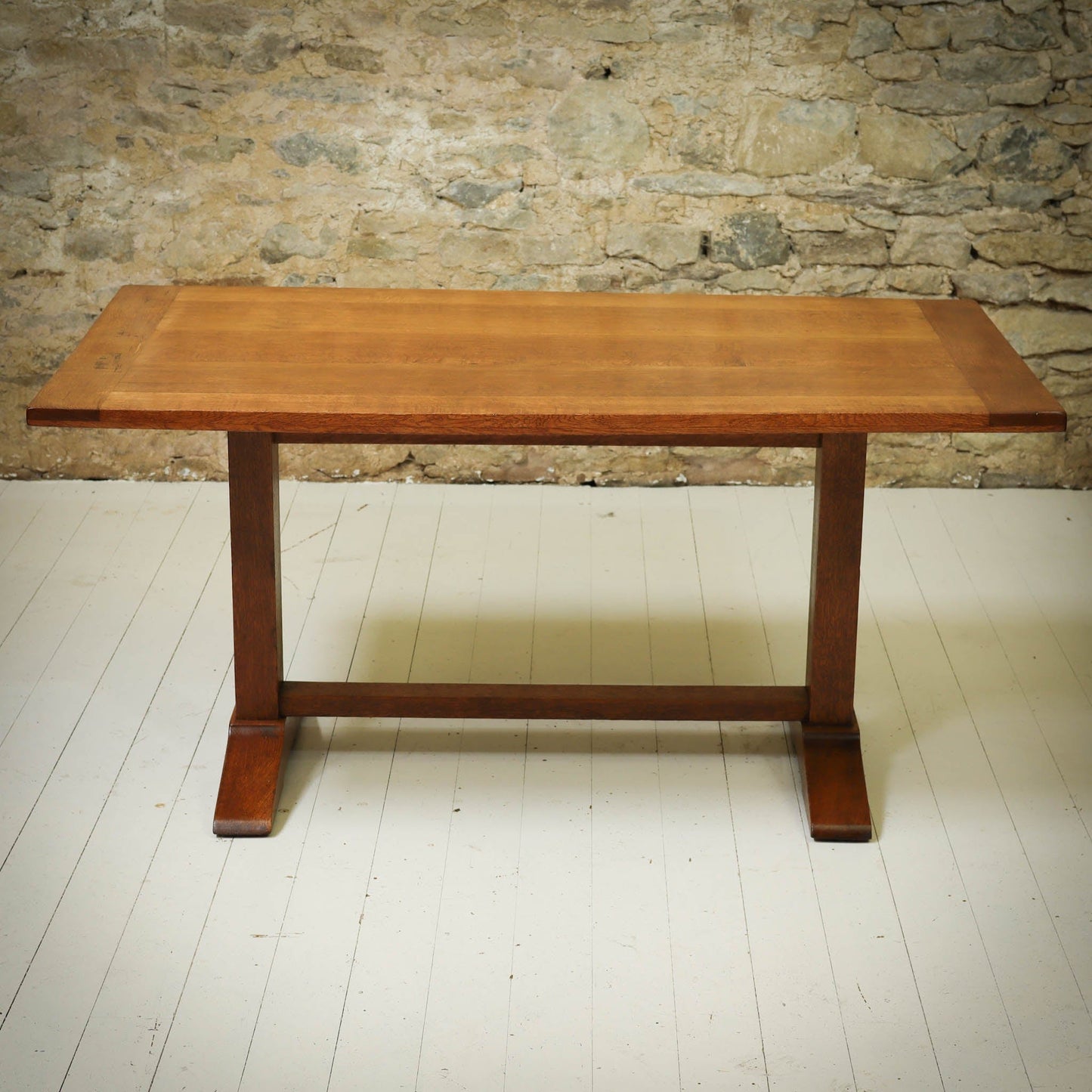 Heal and Co Arts & Crafts Cotswold School English Oak Dining Table c. 1930