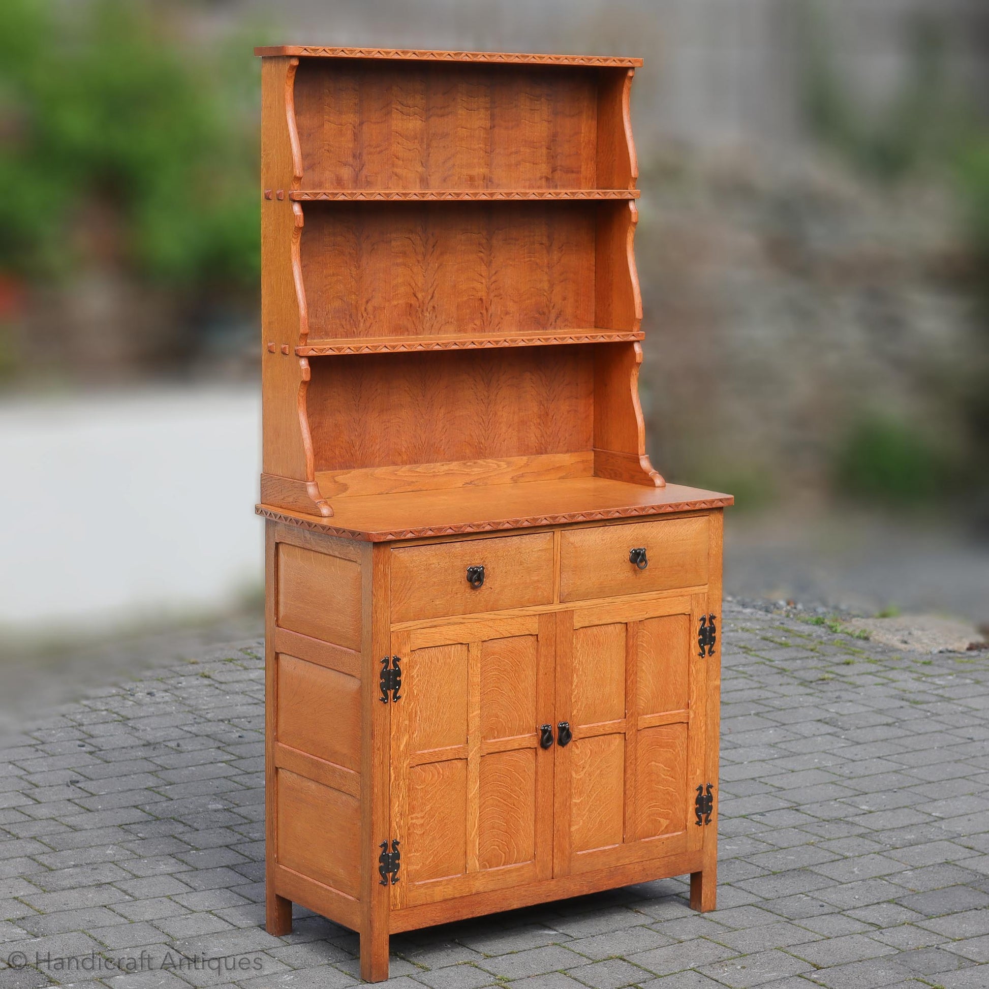  Arts & Crafts Cotswold School English Oak Dresser 