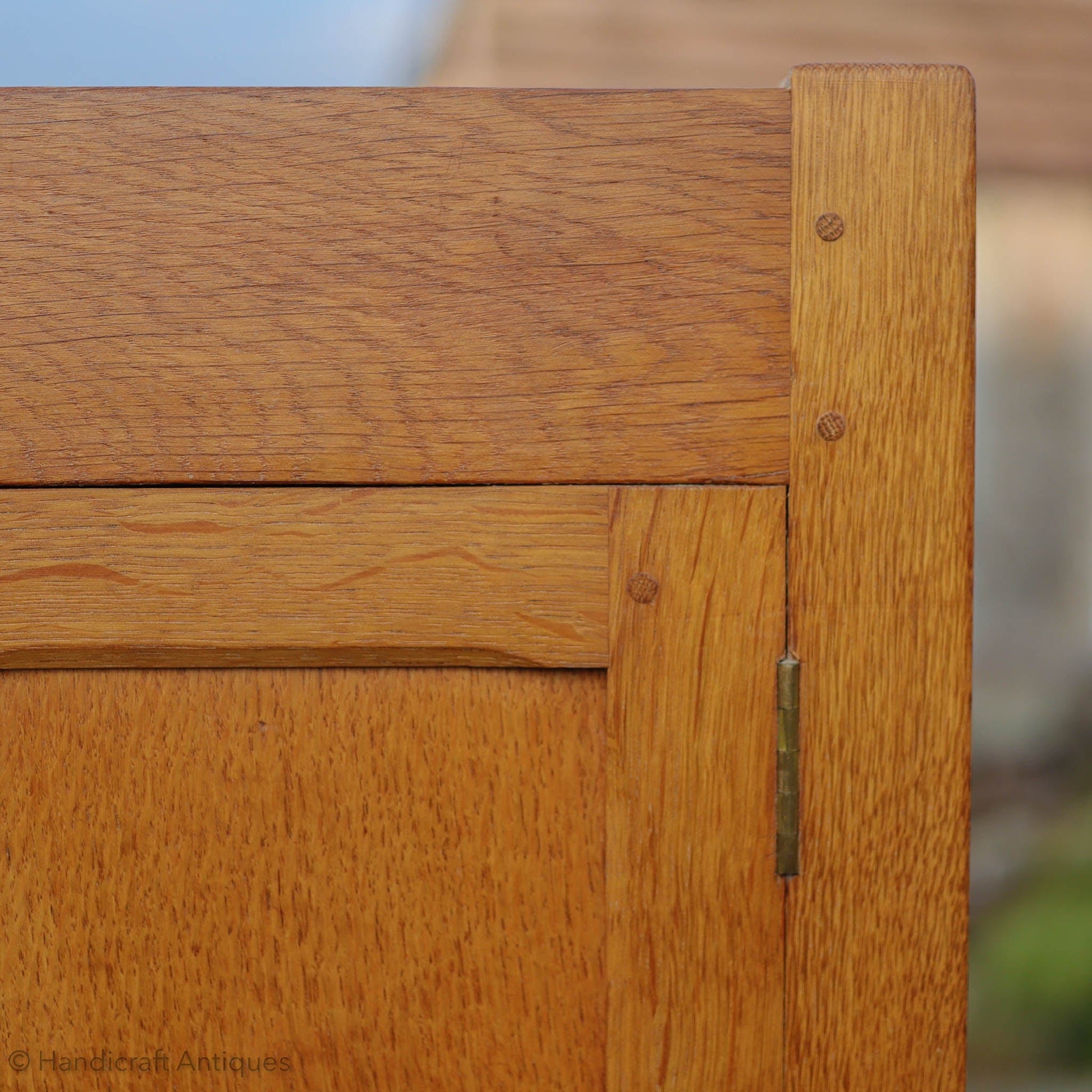 Cat & Mouseman' (Ex-Mouseman) Arts & Crafts Yorkshire School Oak Wardrobe (a)