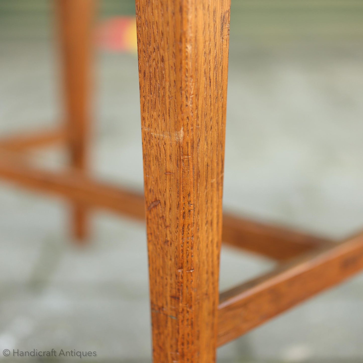 Arthur W. Simpson Arts & Crafts Lakes School English ‘Easy’ Oak Stool c. 1920.