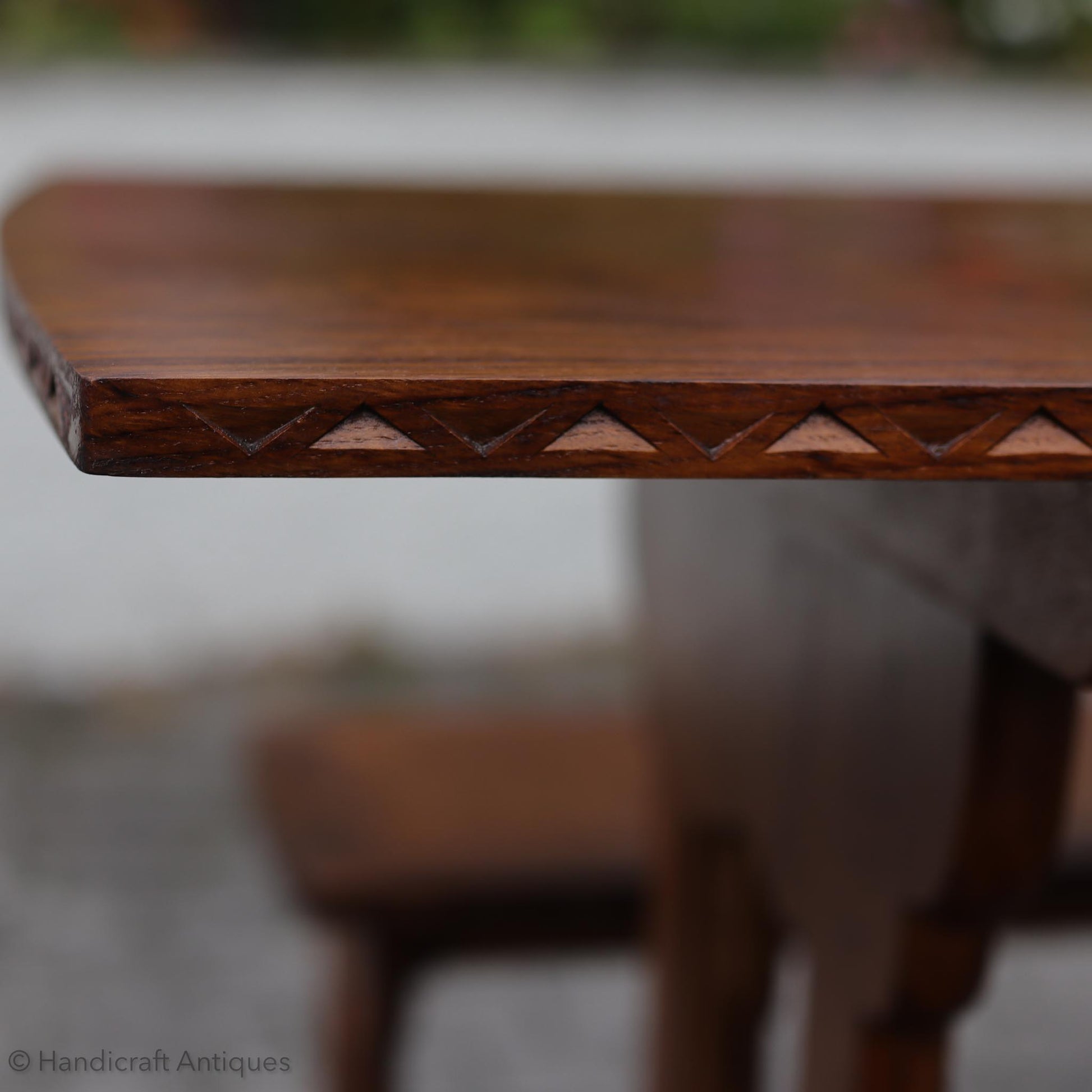  Arts & Crafts Cotswold School English Oak Dining Table and Benches