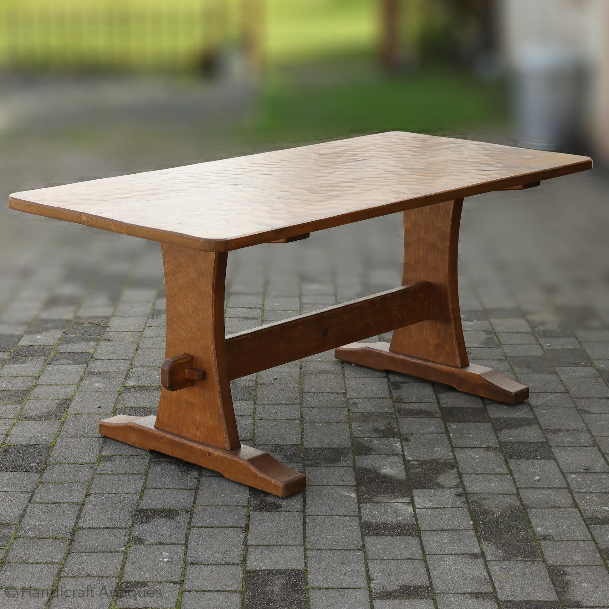 Acornman (Ex-Mouseman) Arts & Crafts Yorkshire School English Oak Dining Table