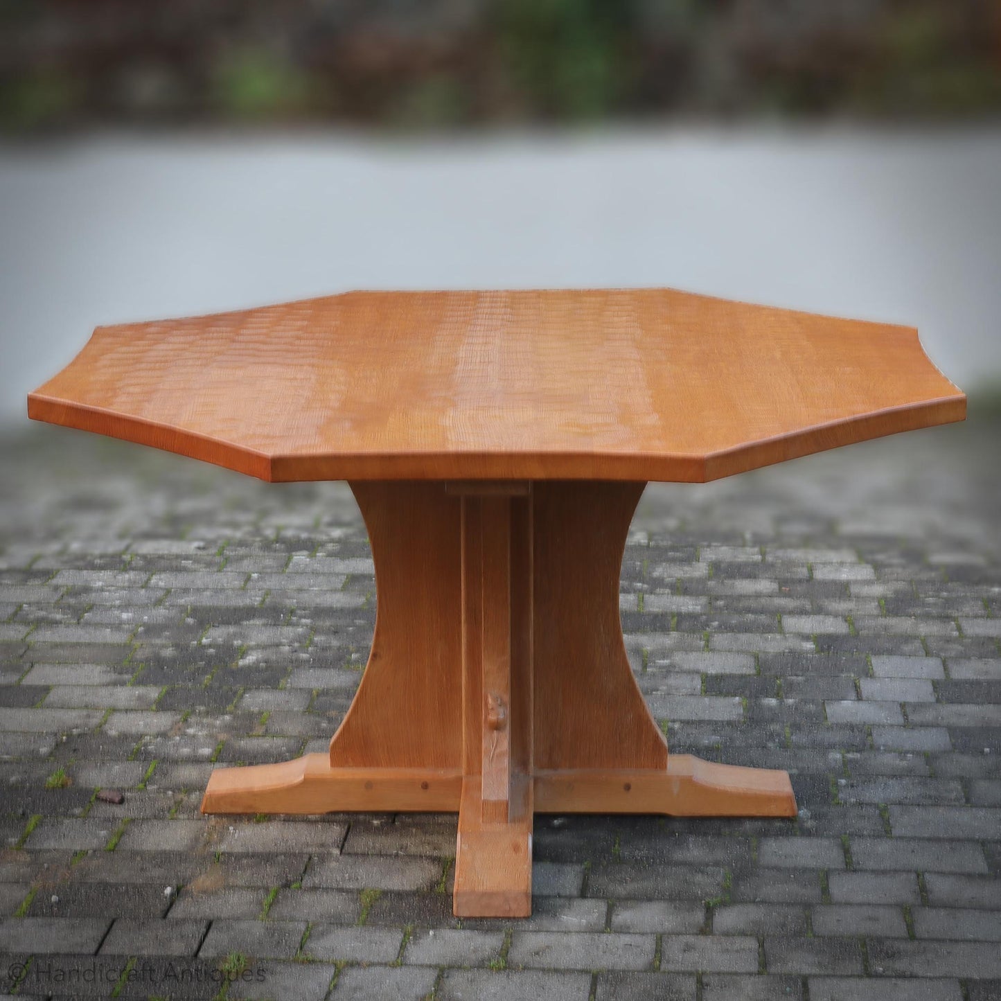 Robert 'Mouseman' Thompson Arts & Crafts Yorkshire School English Oak Dining Table 