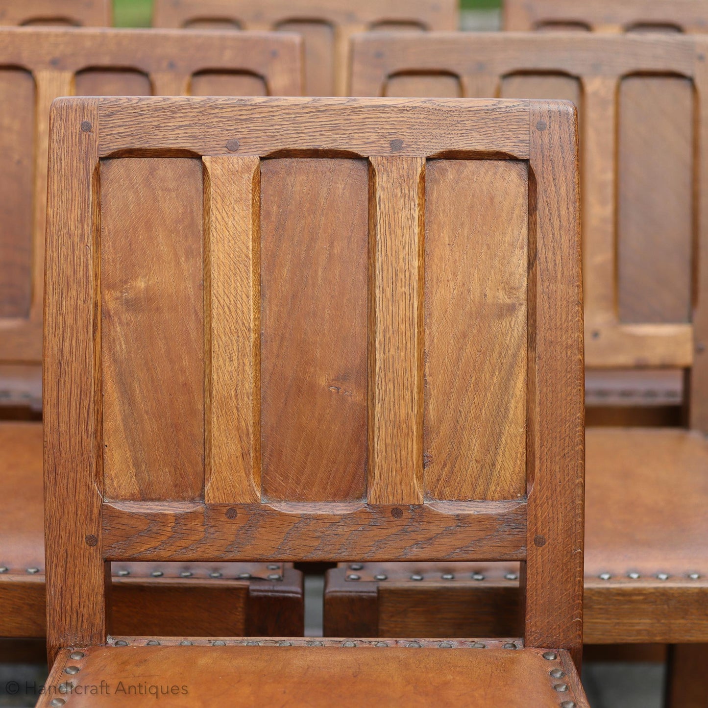 Sid Pollard [ex-Mouseman] Arts & Crafts Yorkshire School English Oak Chair C. 1960