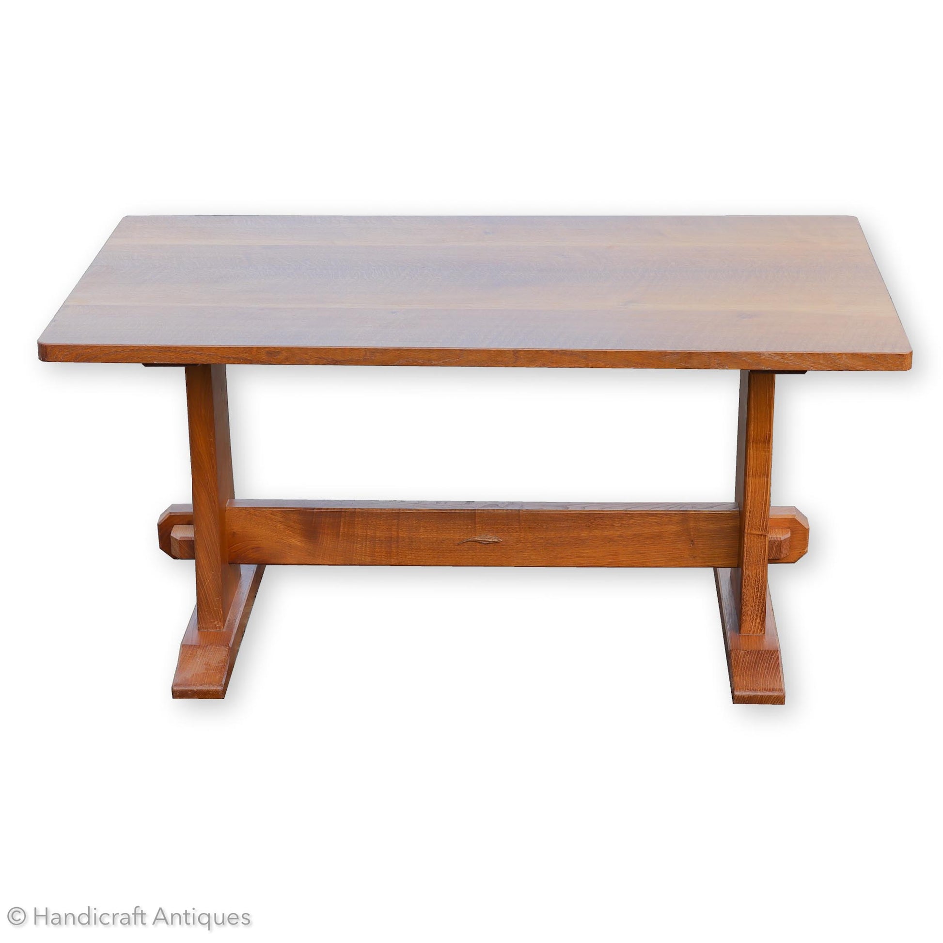 Derek 'Lizardman' Slater Arts & Crafts Yorkshire School English Oak Dining Table