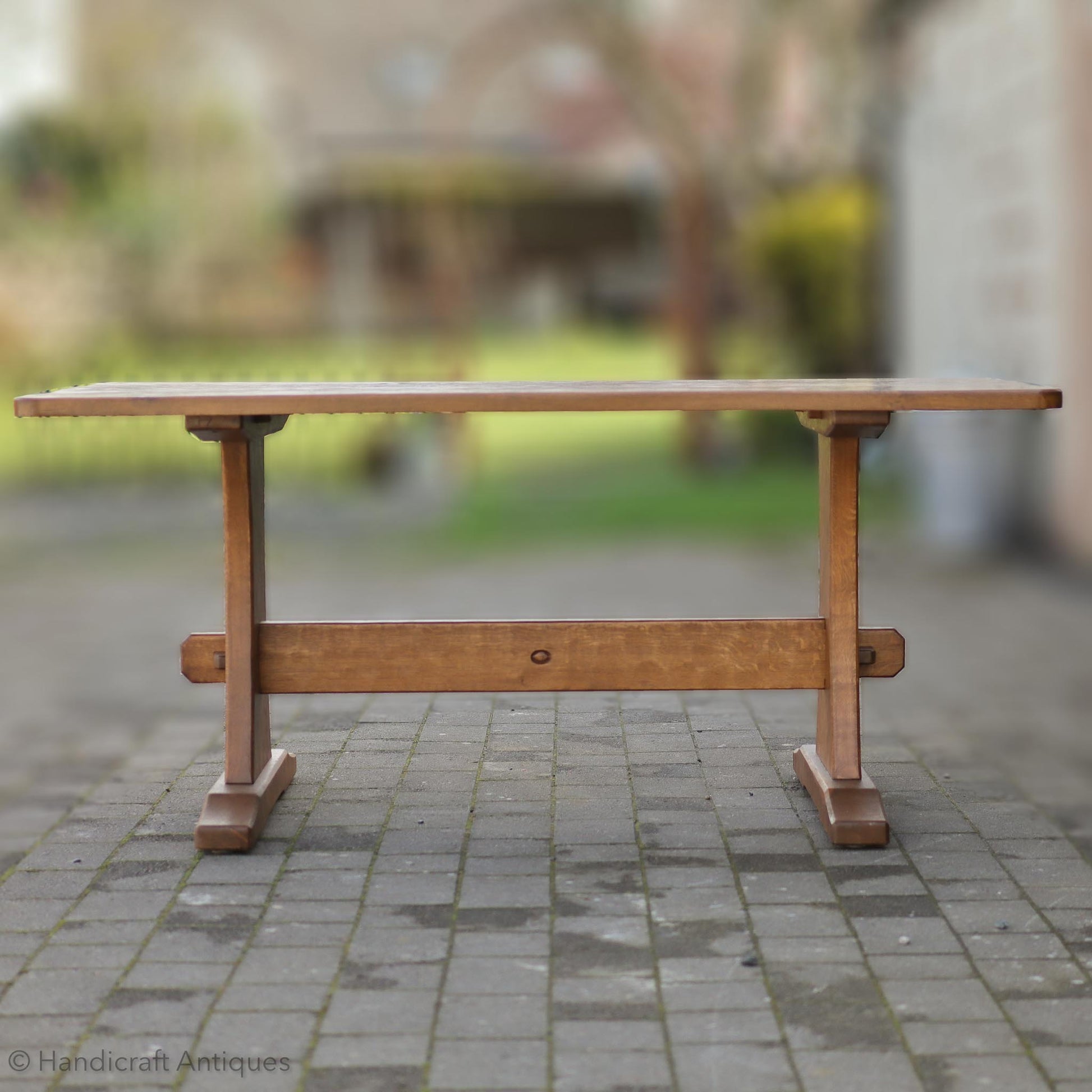 Acornman (Ex-Mouseman) Arts & Crafts Yorkshire School English Oak Dining Table