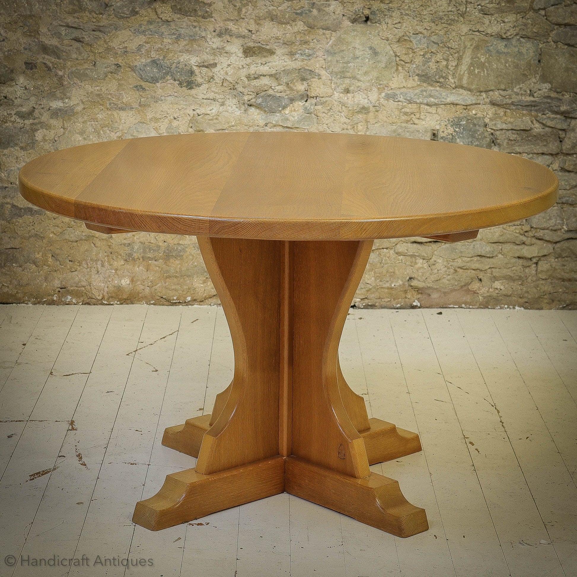 Horace 'Knightman' Knight Arts & Crafts Yorkshire School Oak Dining Table