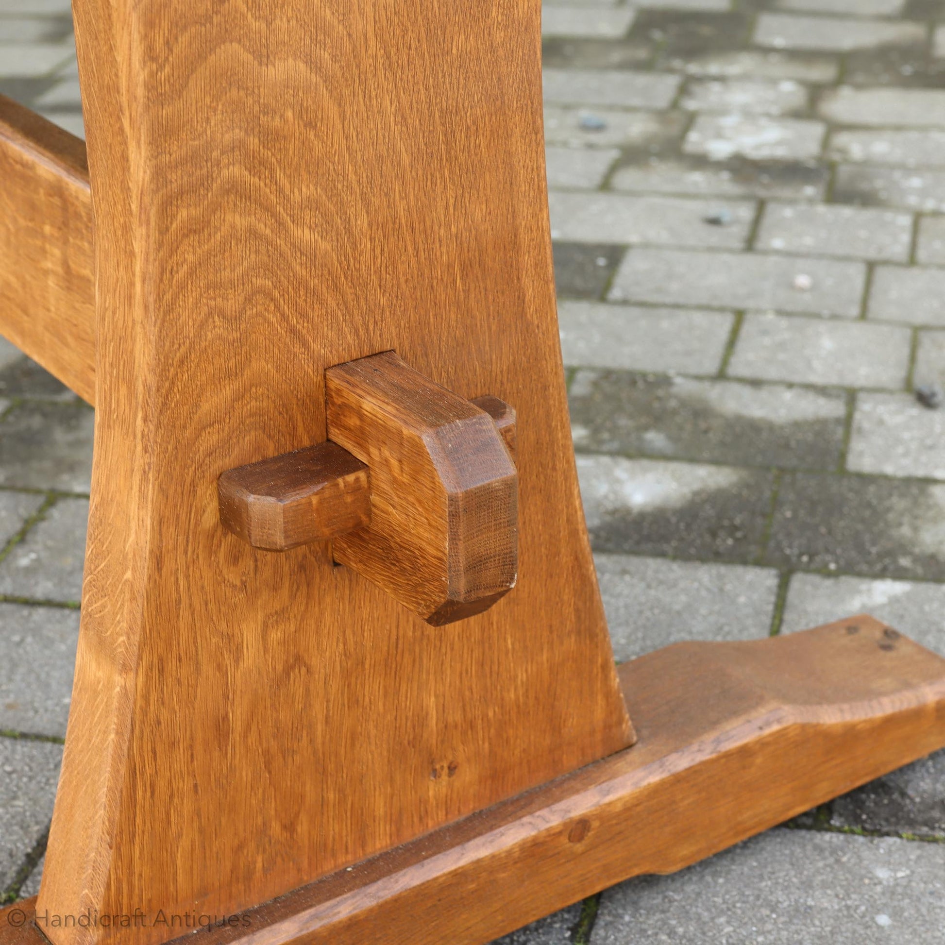 Acornman (Ex-Mouseman) Arts & Crafts Yorkshire School English Oak Dining Table