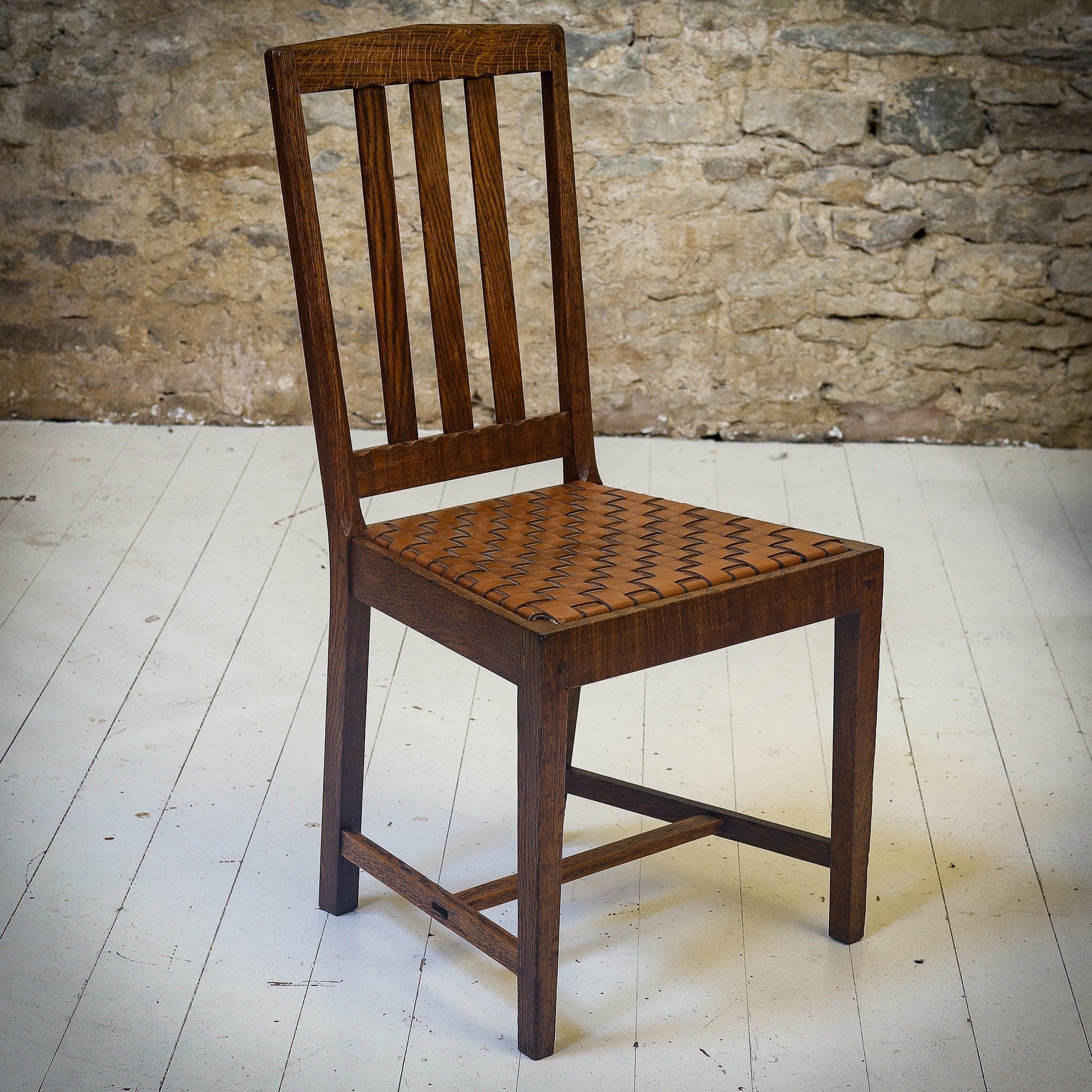 Stanley Webb Davies Arts & Crafts Lakes School English Oak Chair 1929