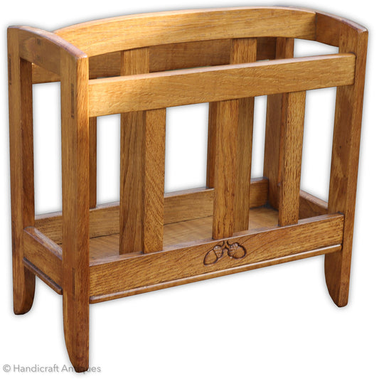 James Cleasby Dent [Ex-Stanley Webb Davies] Arts & Crafts Lakes School English Oak Magazine Rack