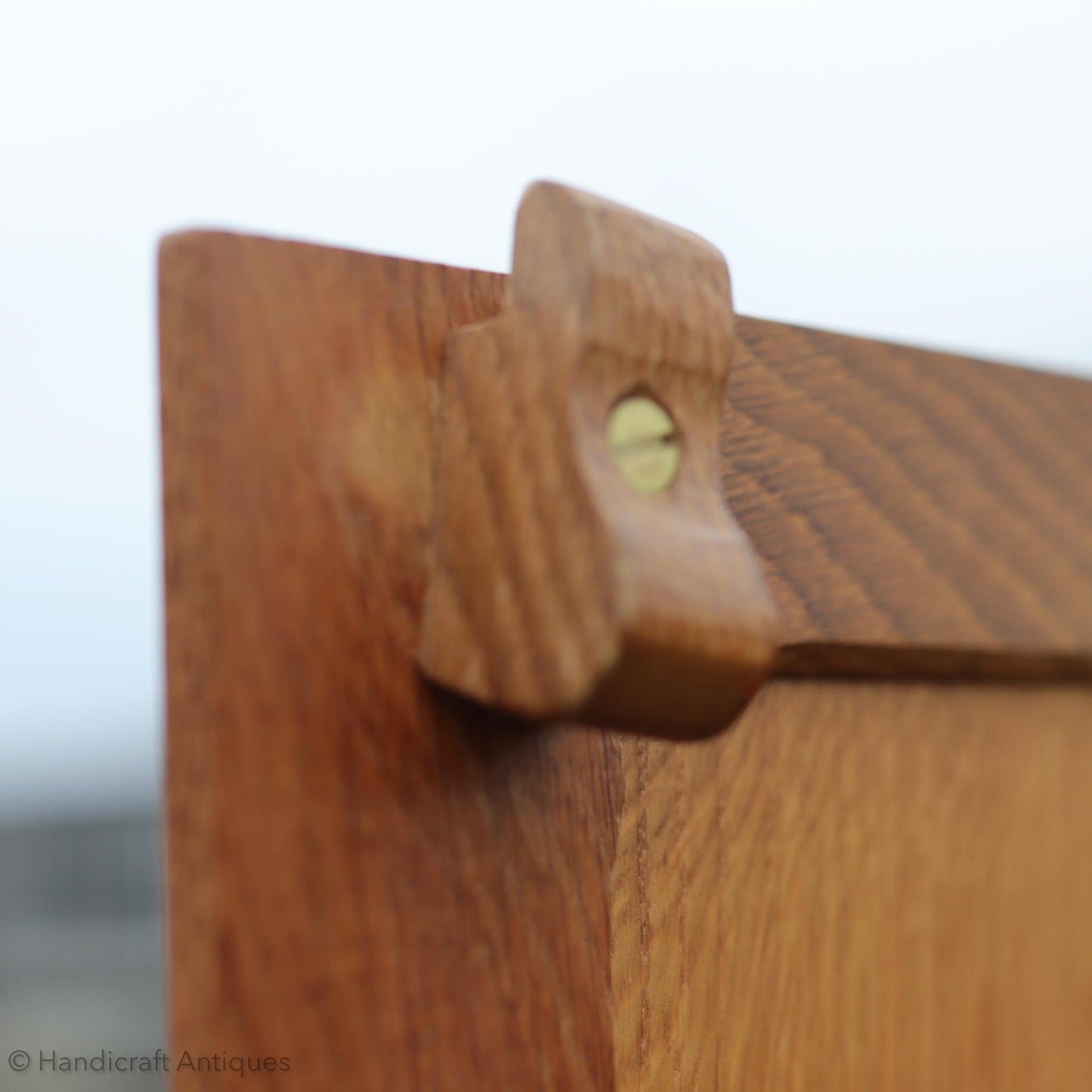 Cat & Mouseman' (Ex-Mouseman) Arts & Crafts Yorkshire School Oak Wardrobe (c)