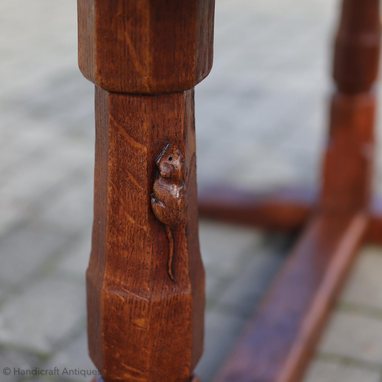 Robert 'Mouseman' Thompson Arts & Crafts Yorkshire School English Oak Dining Table 