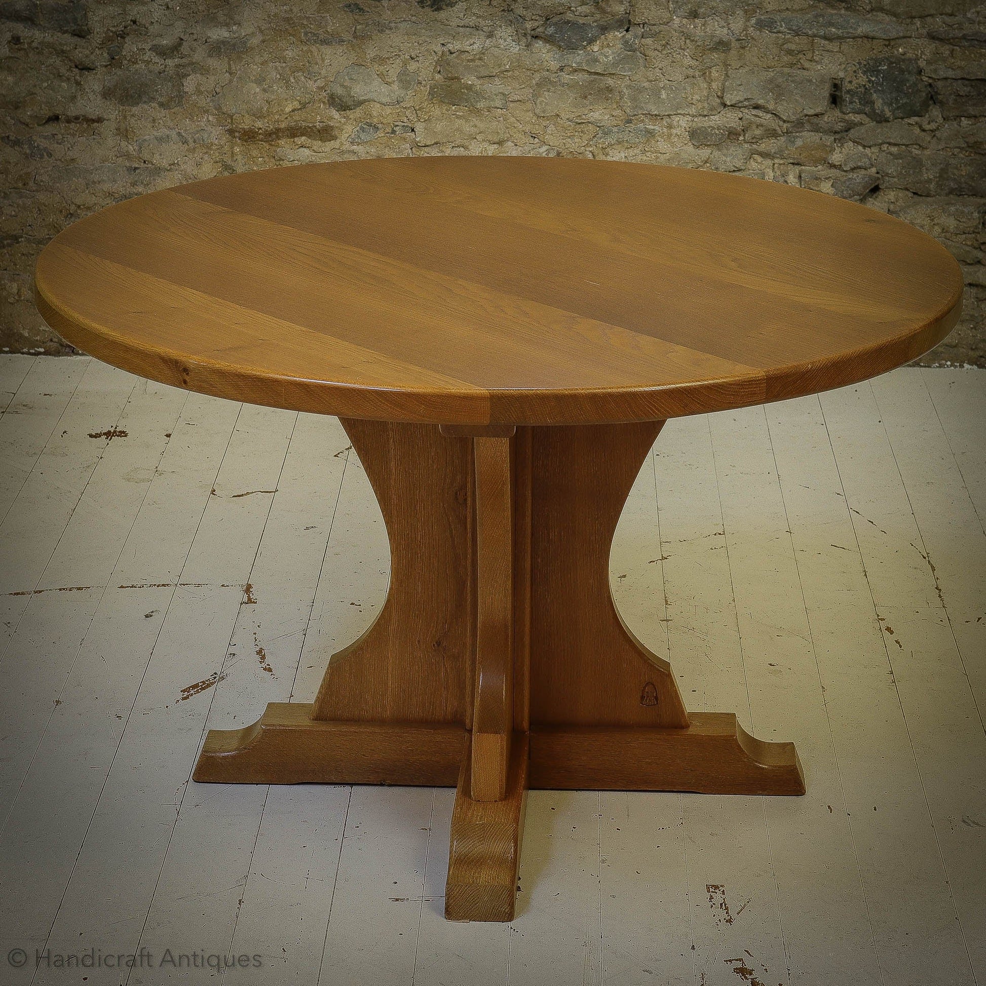 Horace 'Knightman' Knight Arts & Crafts Yorkshire School Oak Dining Table