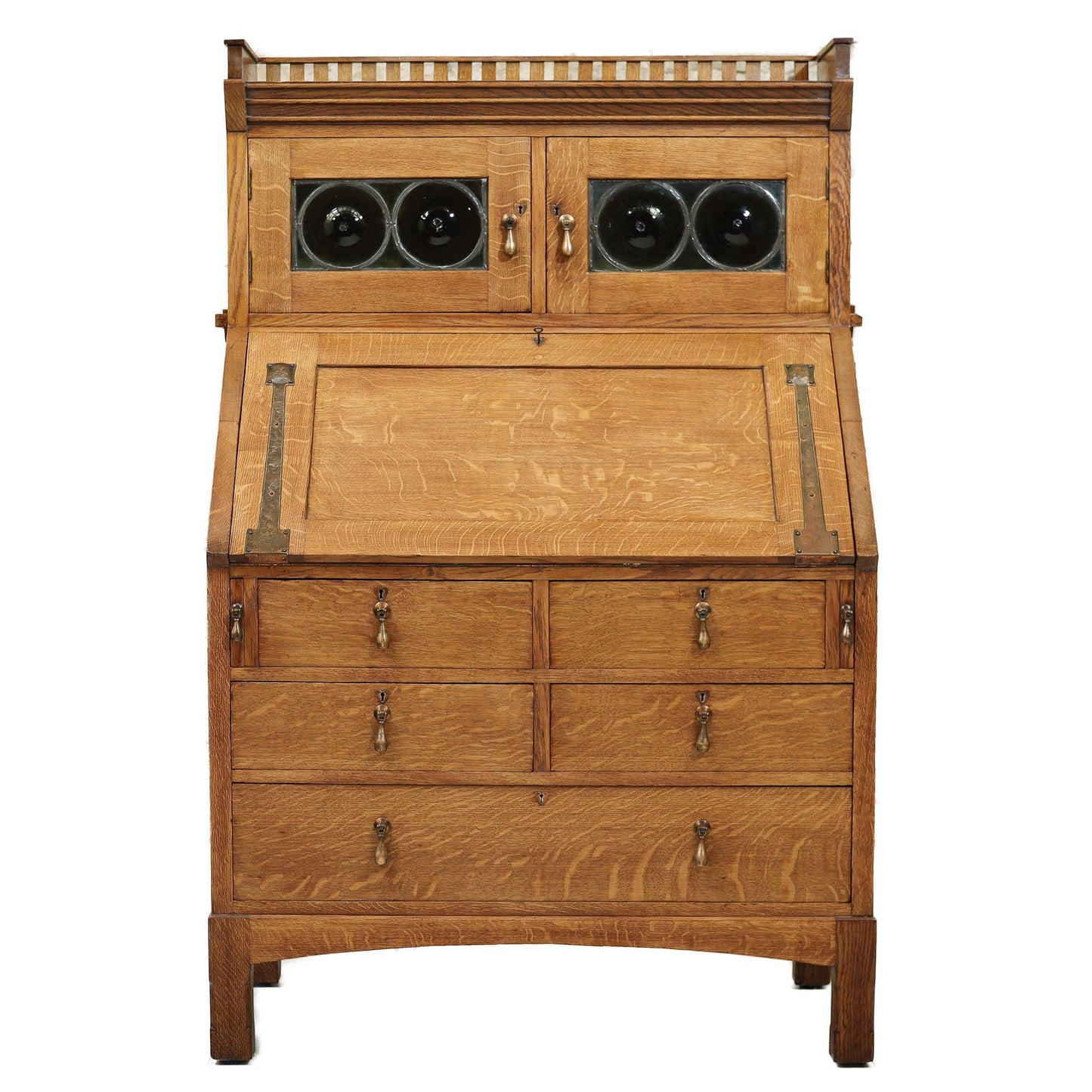 Liberty & Co Large Arts & Crafts English Oak Bureau c. 1920