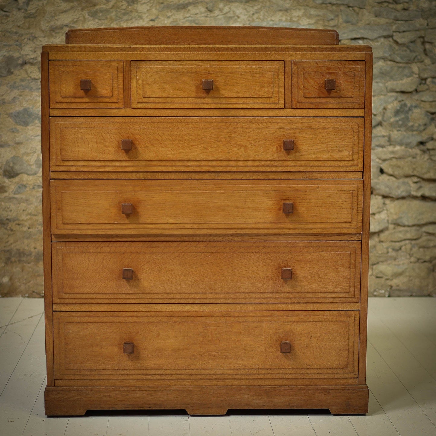 Brynmawr Furniture Co Arts & Crafts Cotswold School Oak Chest of Drawers c. 1930