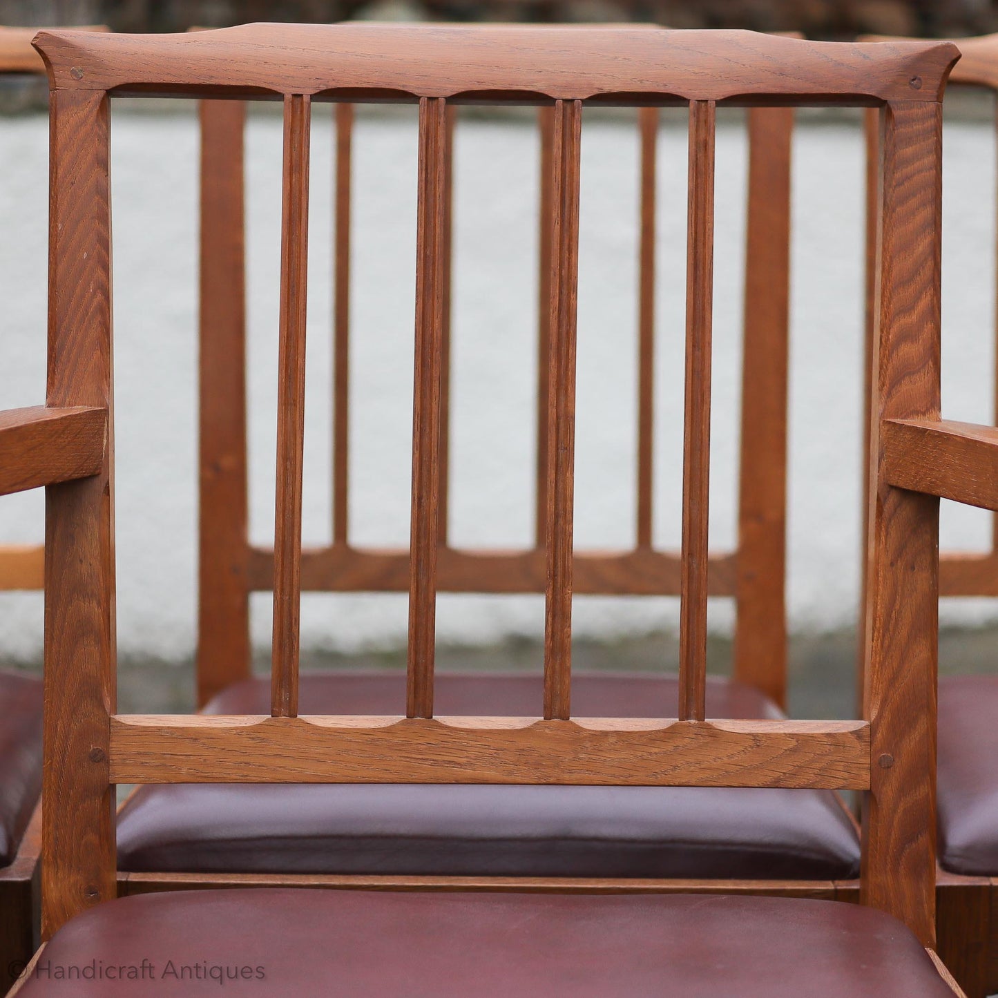 Set of 6 Acornman (Ex-Mouseman) Arts & Crafts Yorkshire School Oak Chairs