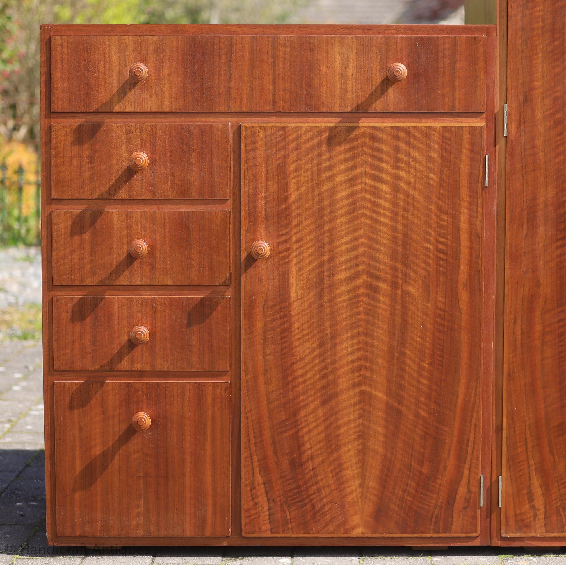 1920s Gordon Russell Arts & Crafts Cotswold School Walnut Wardrobe