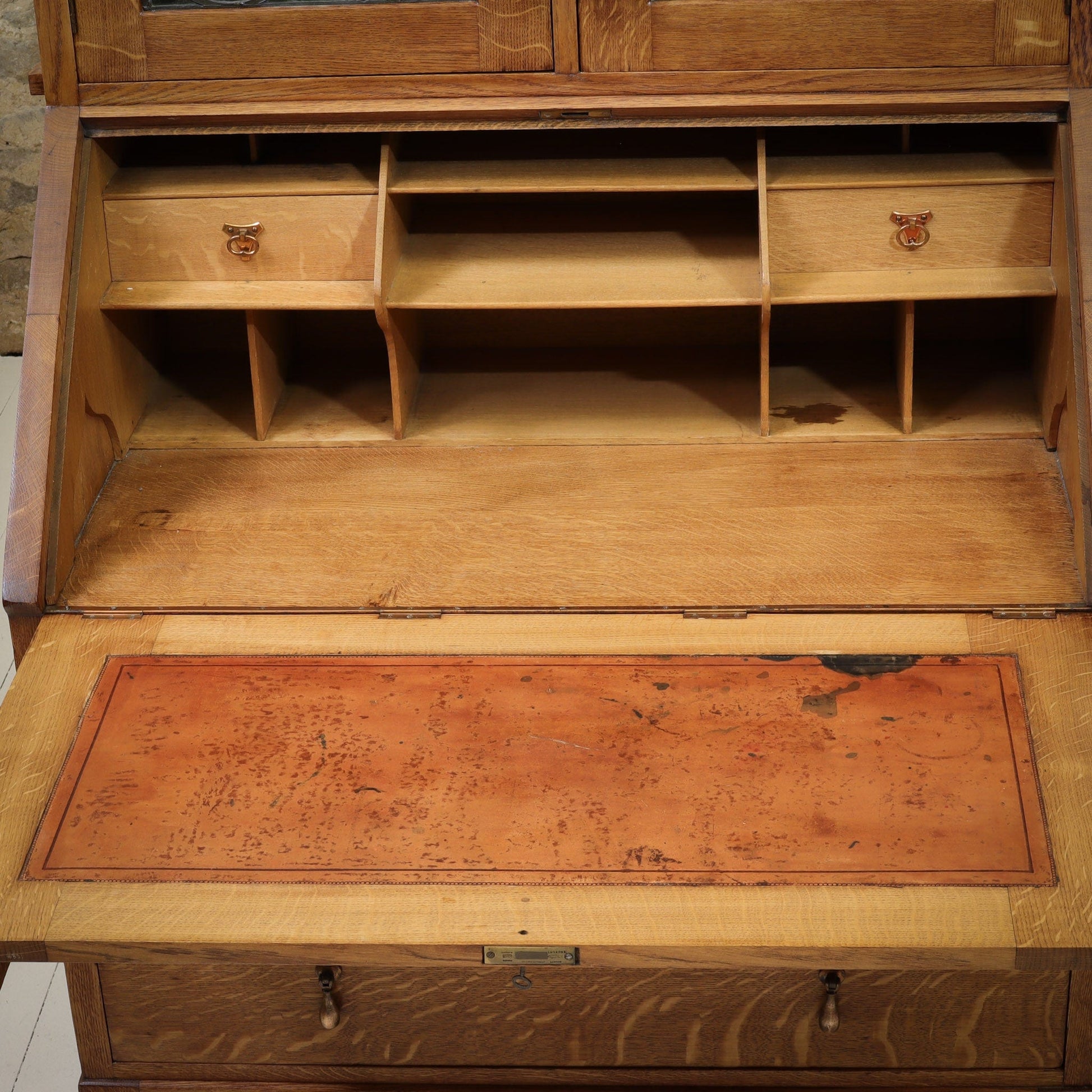 Liberty & Co Large Arts & Crafts English Oak Bureau c. 1920