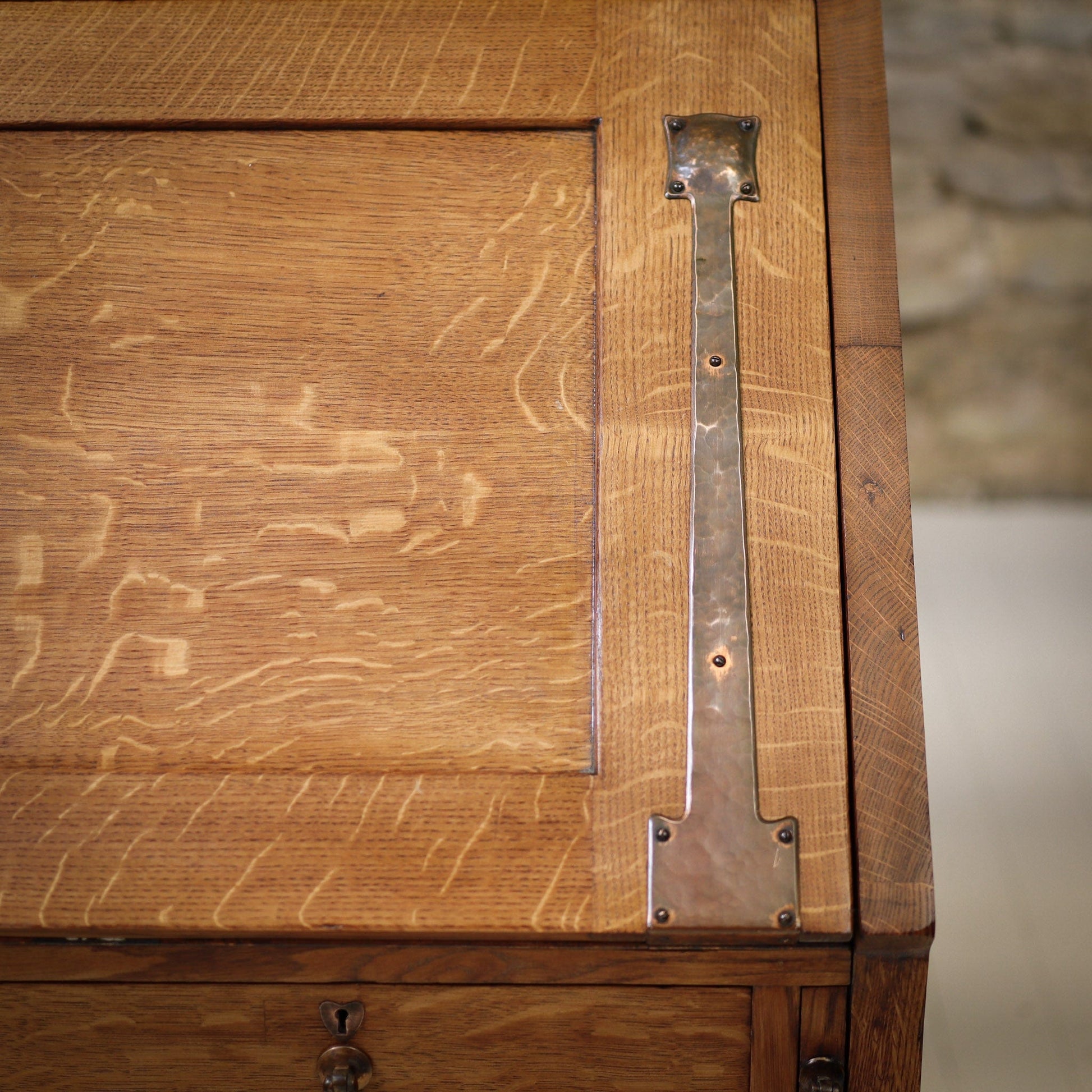 Liberty & Co Large Arts & Crafts English Oak Bureau c. 1920