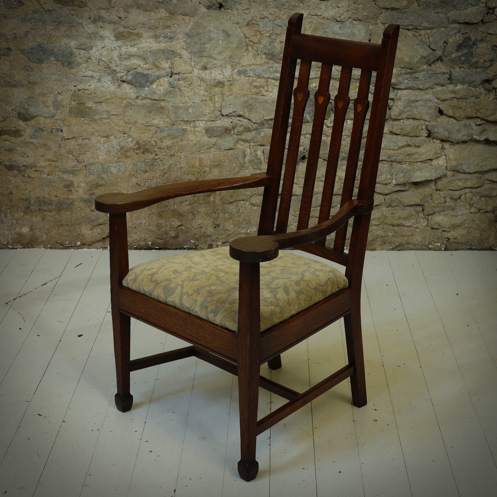 Arthur W. Simpson Arts & Crafts Lakes School English Oak Armchair