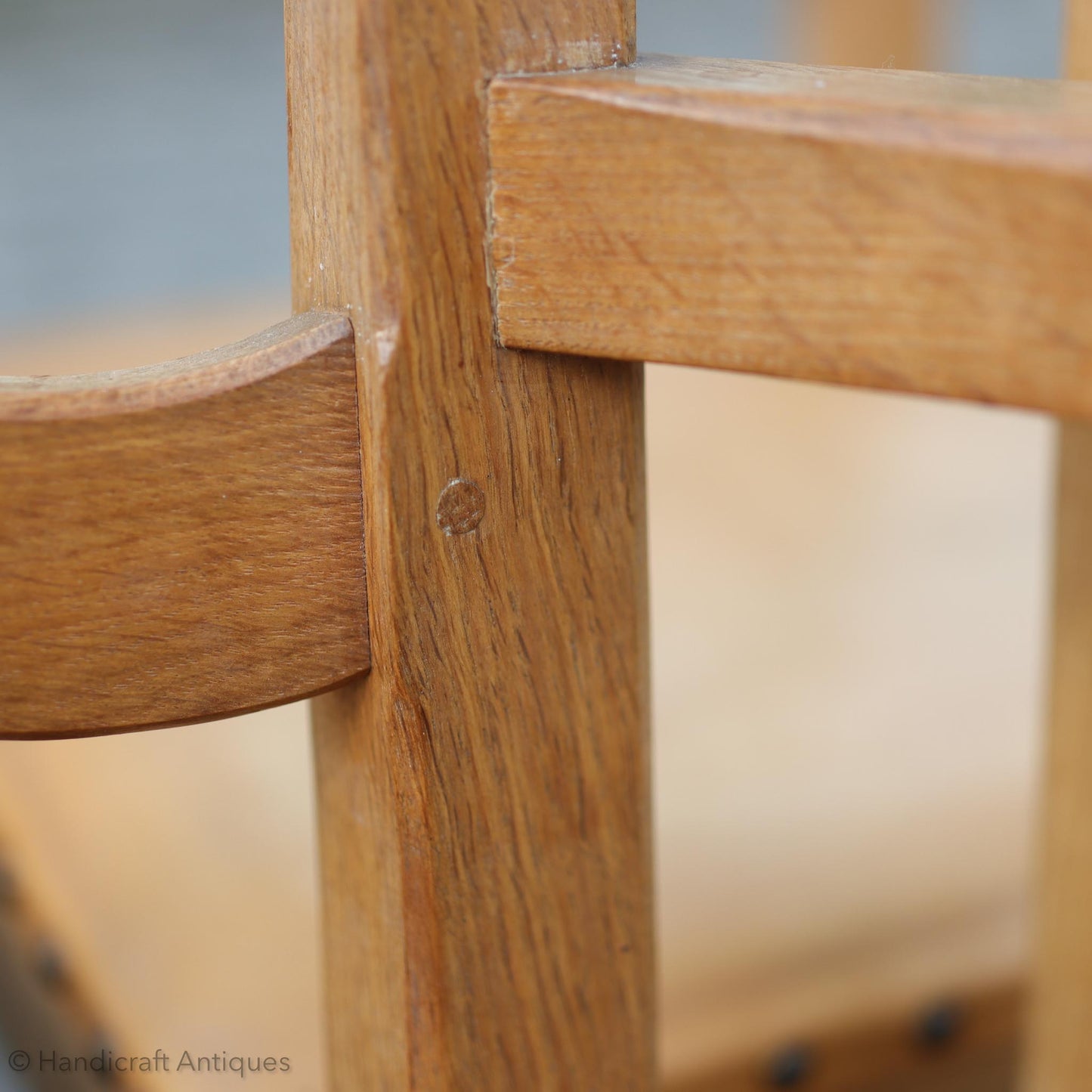 Set of 8 Acornman (Ex-Mouseman) Arts & Crafts Yorkshire School English Oak Chairs 