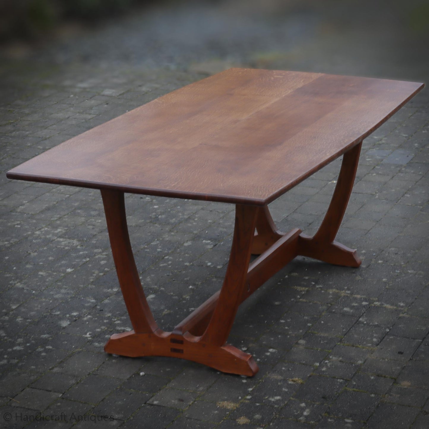 Edward Barnsley Design Arts & Crafts English Oak Dining Table by Acornman (Ex-Mouseman)