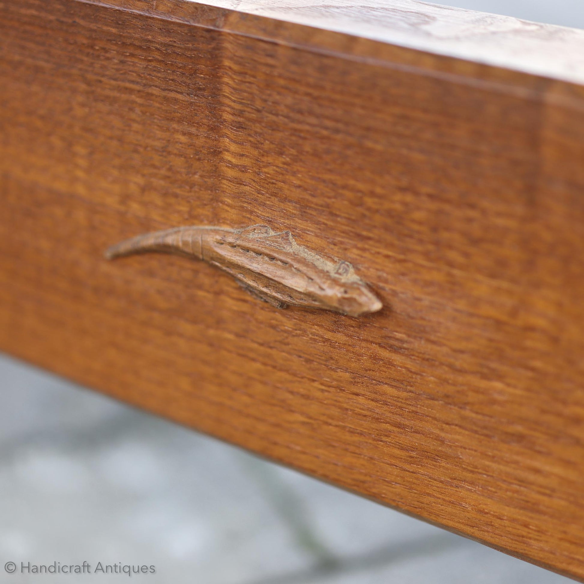 Derek 'Lizardman' Slater Arts & Crafts Yorkshire School English Oak Dining Table