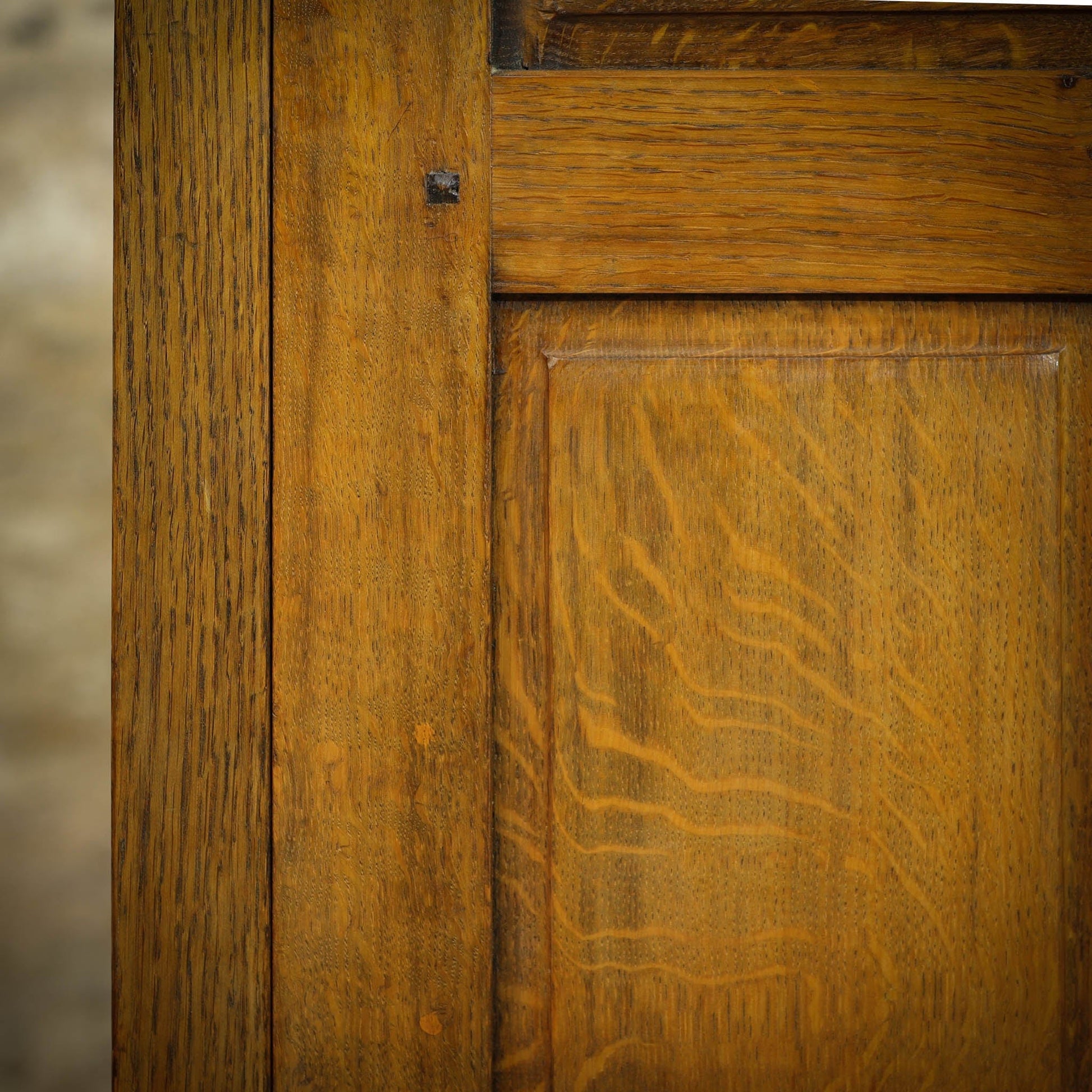 Nigrl Griffiths Arts & Crafts Gothic School English Oak Wardrobe c. 1980