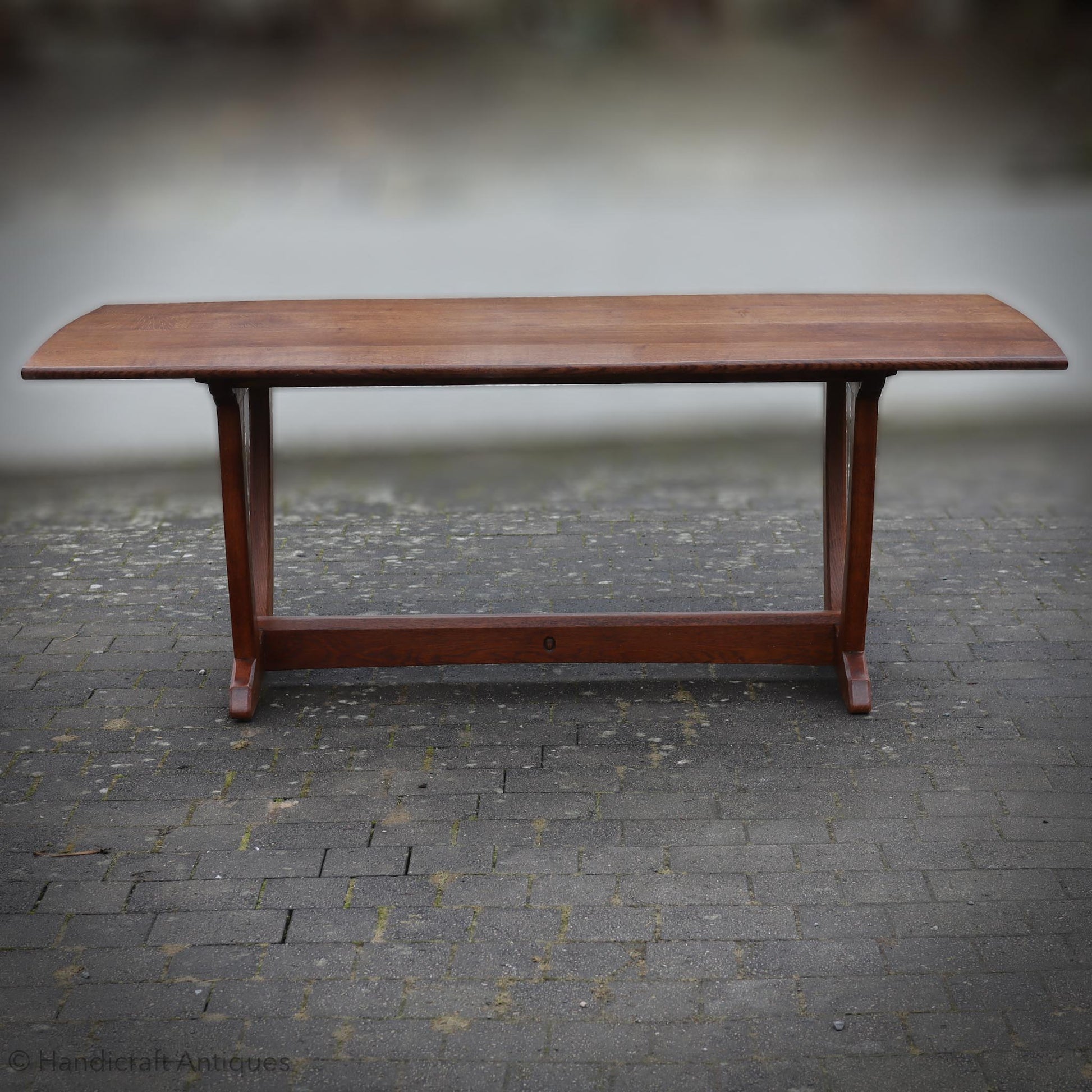 Edward Barnsley Design Arts & Crafts English Oak Dining Table by Acornman (Ex-Mouseman)