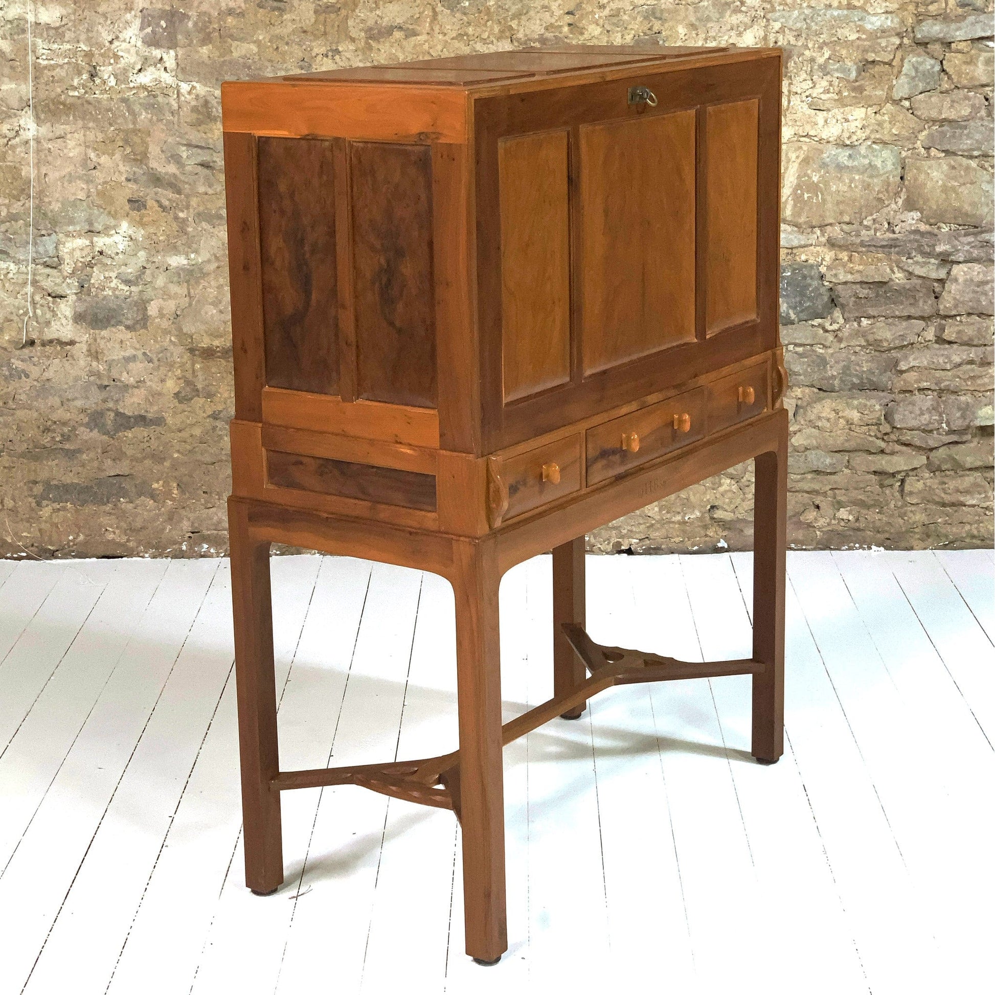 Hugh Birkett (Ex-Oliver Morel) Arts & Crafts Cotswold School English Yew Bureau