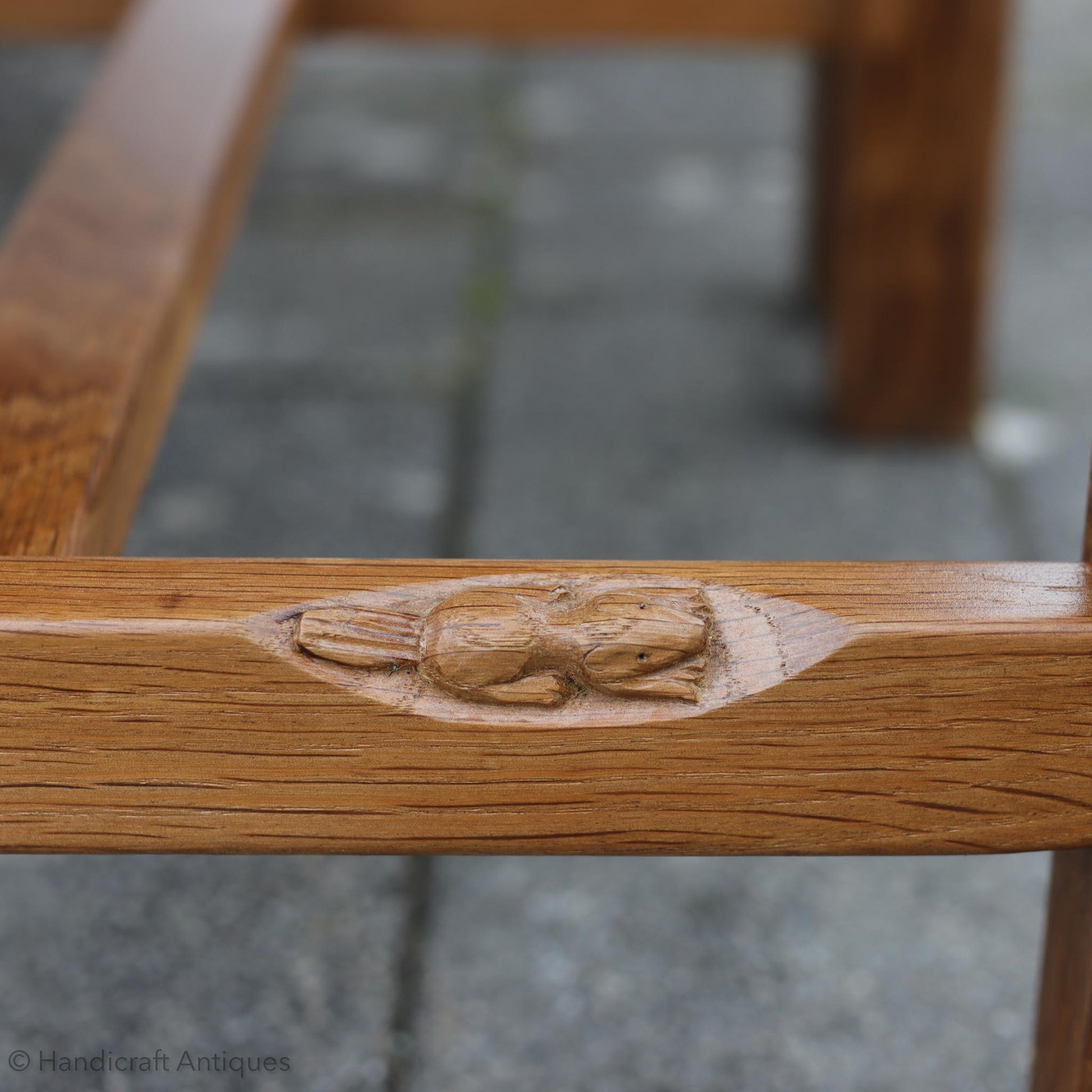 Set of 4 'Beaverman' (Ex-Mouseman) Arts & Crafts Yorkshire School English Oak Chairs