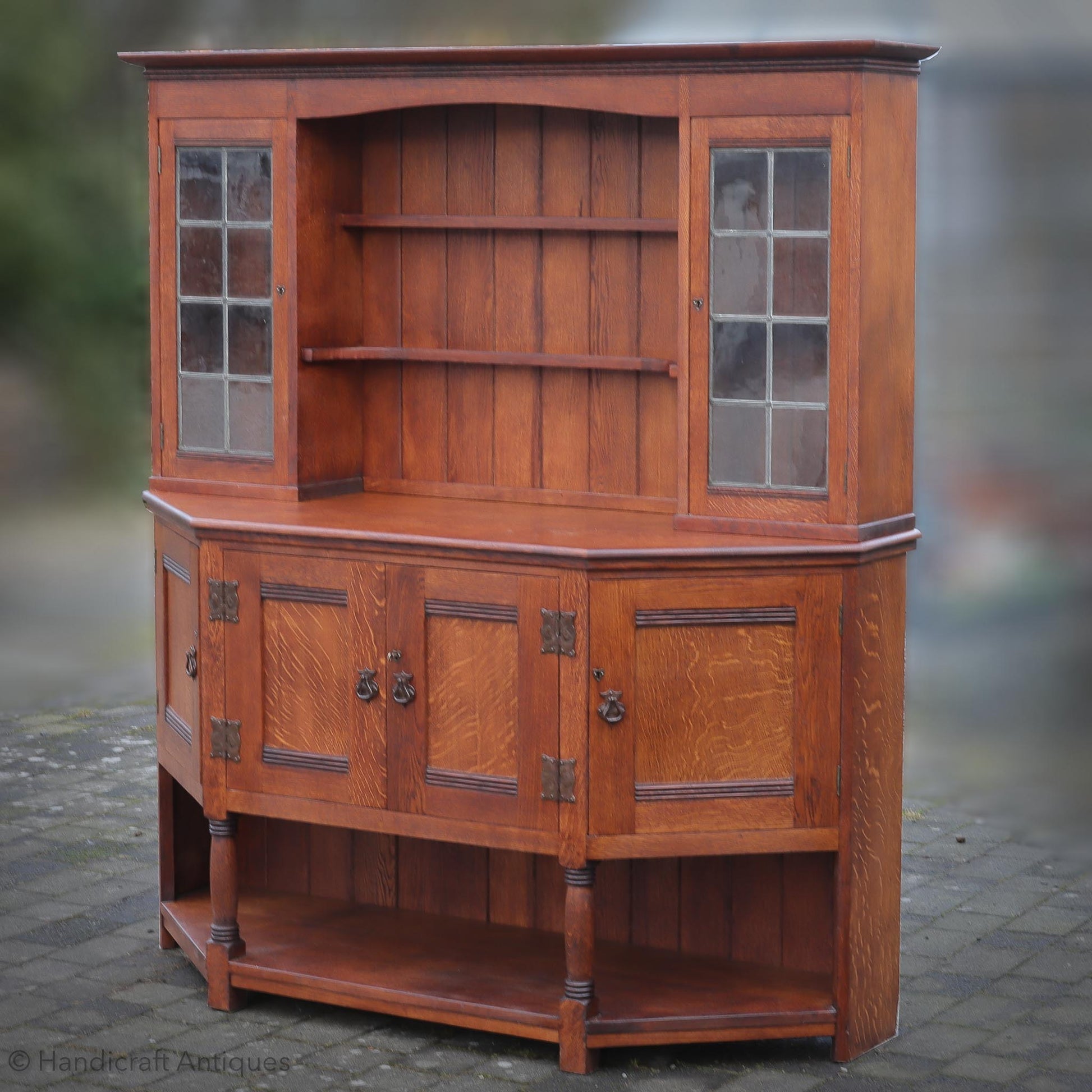 Liberty & Co Arts & Crafts Cotswold School English Oak Dresser c. 1920.