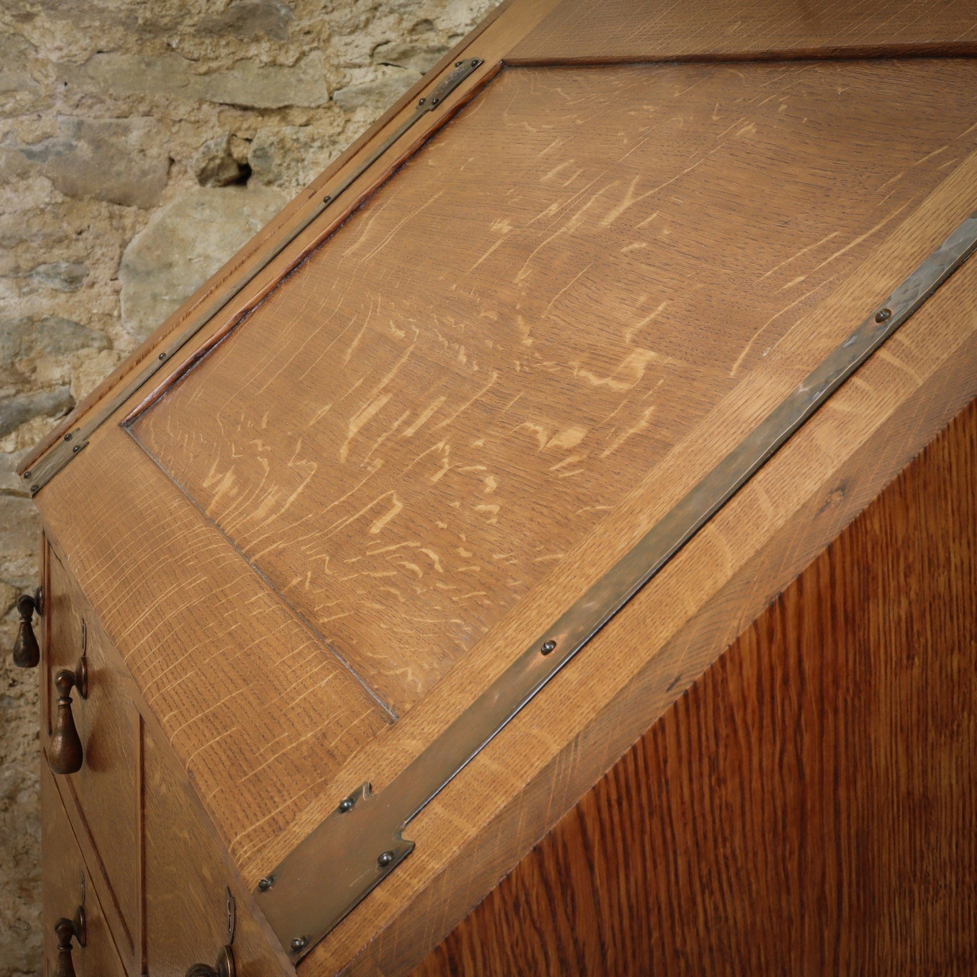 Liberty & Co Large Arts & Crafts English Oak Bureau c. 1920