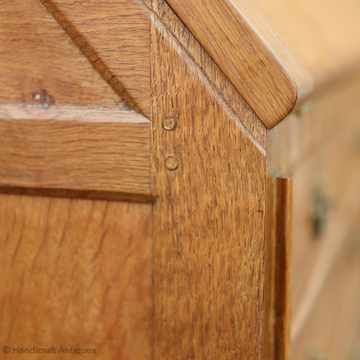 Eagleman (Ex-Mouseman) Arts & Crafts Yorkshire School English Oak Bureau