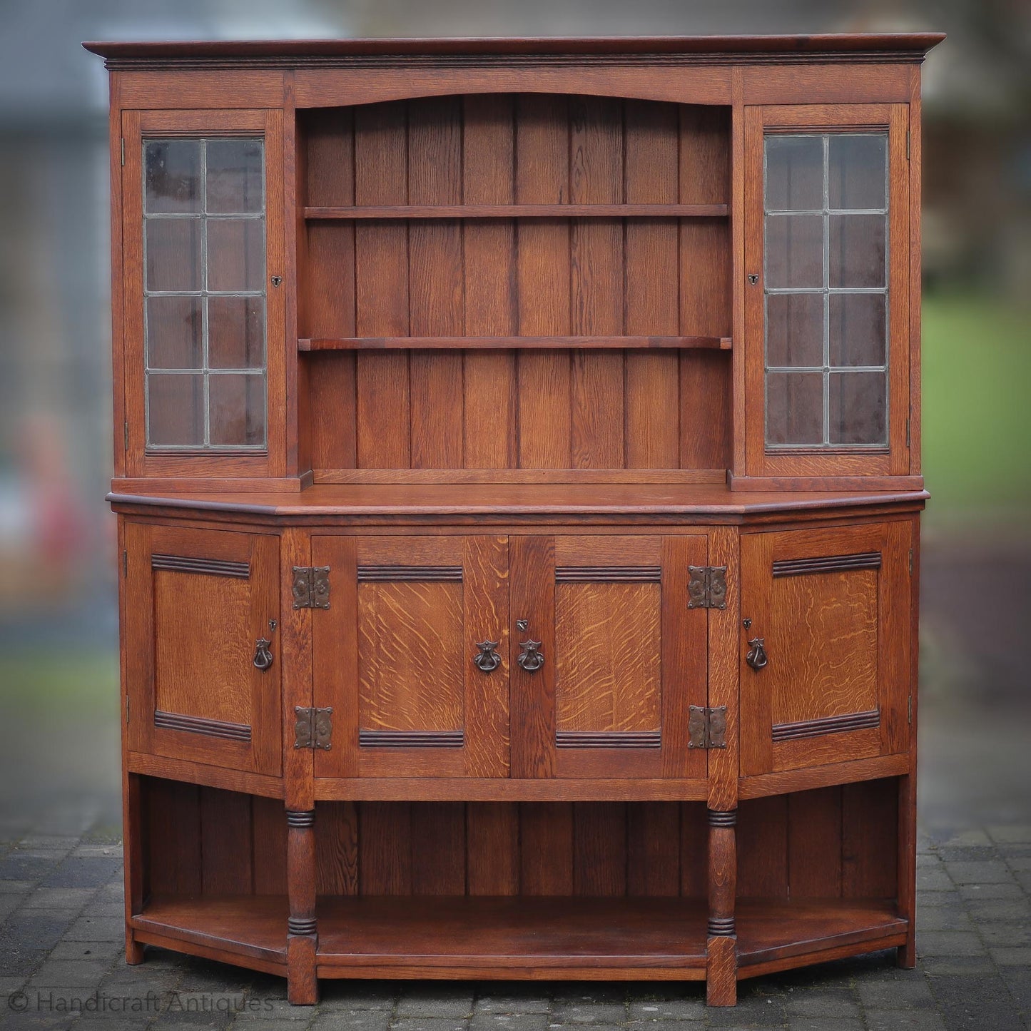 Liberty & Co Arts & Crafts Cotswold School English Oak Dresser c. 1920.