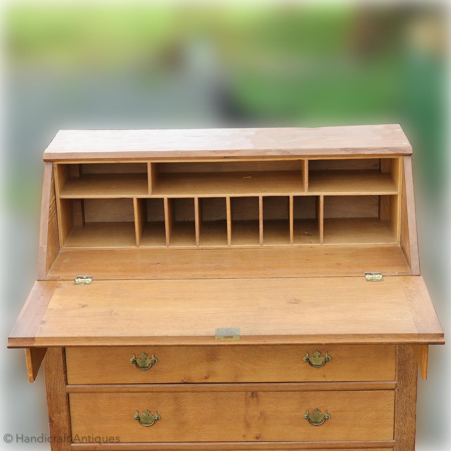 Eagleman (Ex-Mouseman) Arts & Crafts Yorkshire School English Oak Bureau