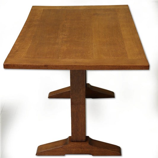 Heal and Co Arts & Crafts Cotswold School English Oak Dining Table c. 1930