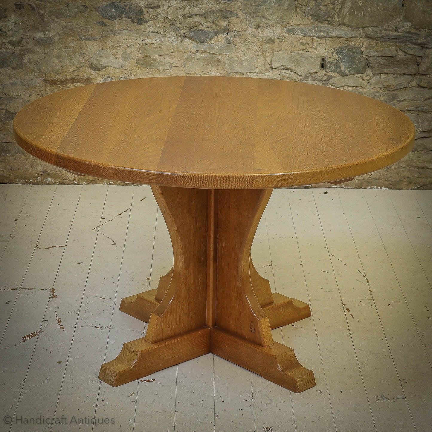 Horace 'Knightman' Knight Arts & Crafts Yorkshire School Oak Dining Table