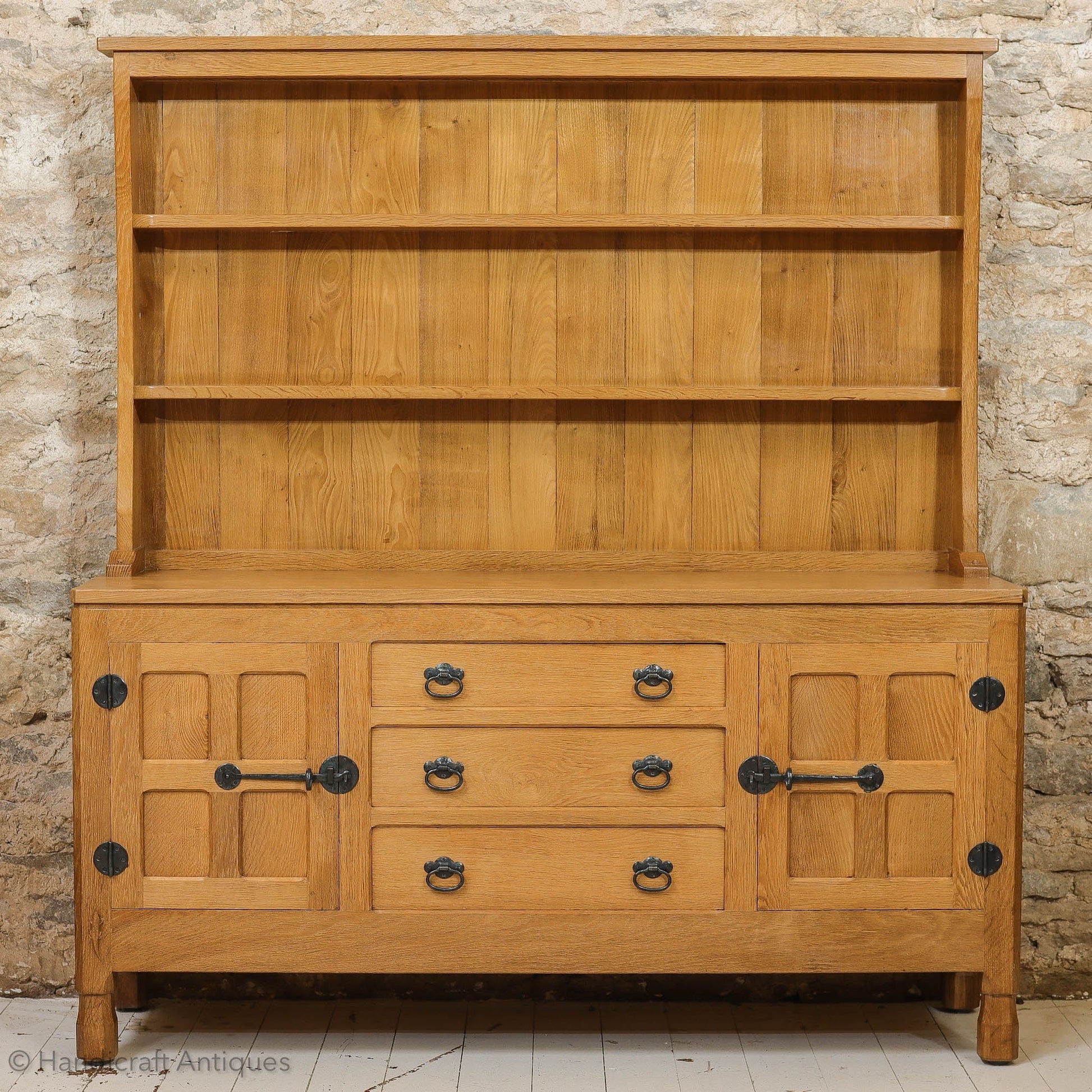 Derek 'Lizardman' Slater Arts & Crafts Yorkshire School Oak Dresser