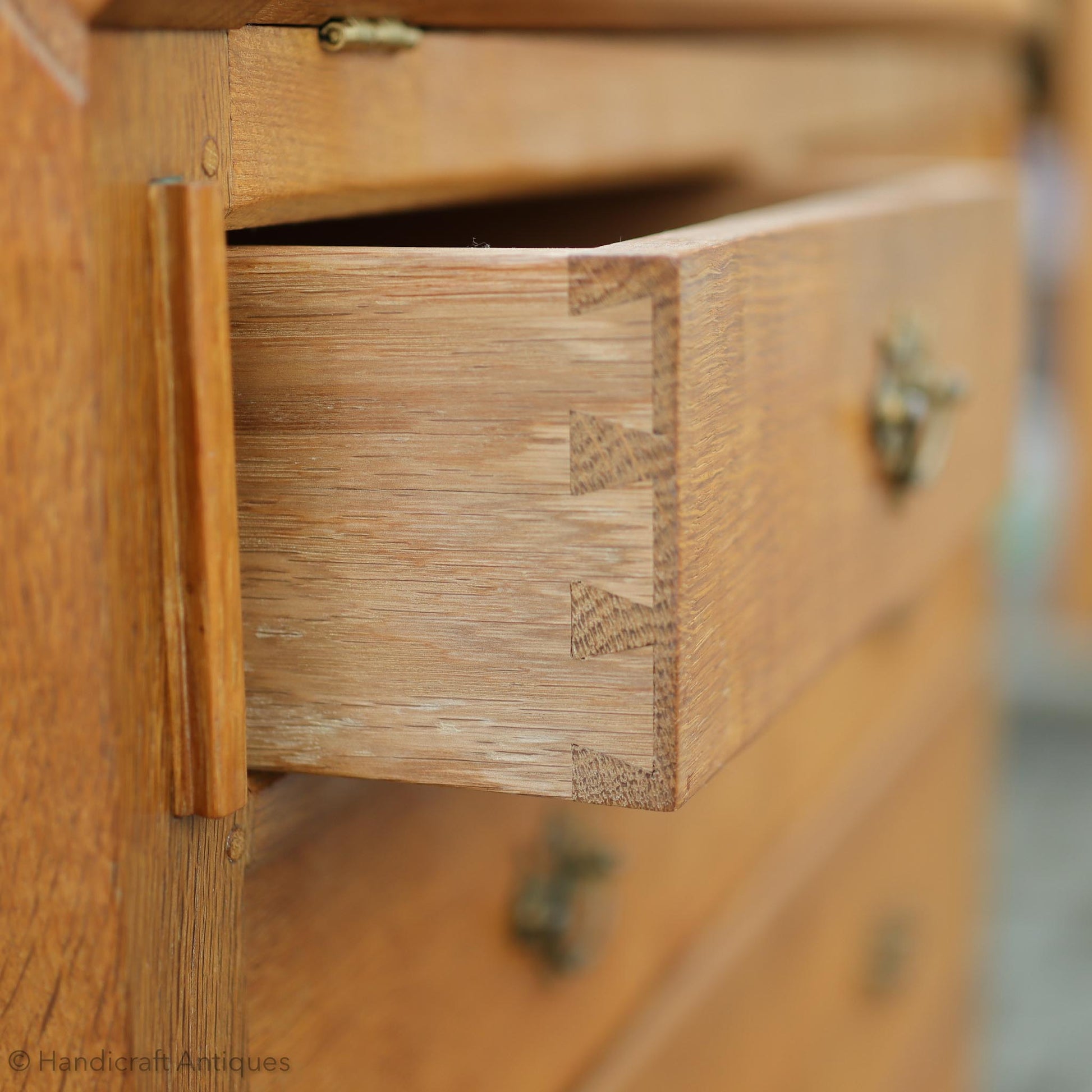 Eagleman (Ex-Mouseman) Arts & Crafts Yorkshire School English Oak Bureau