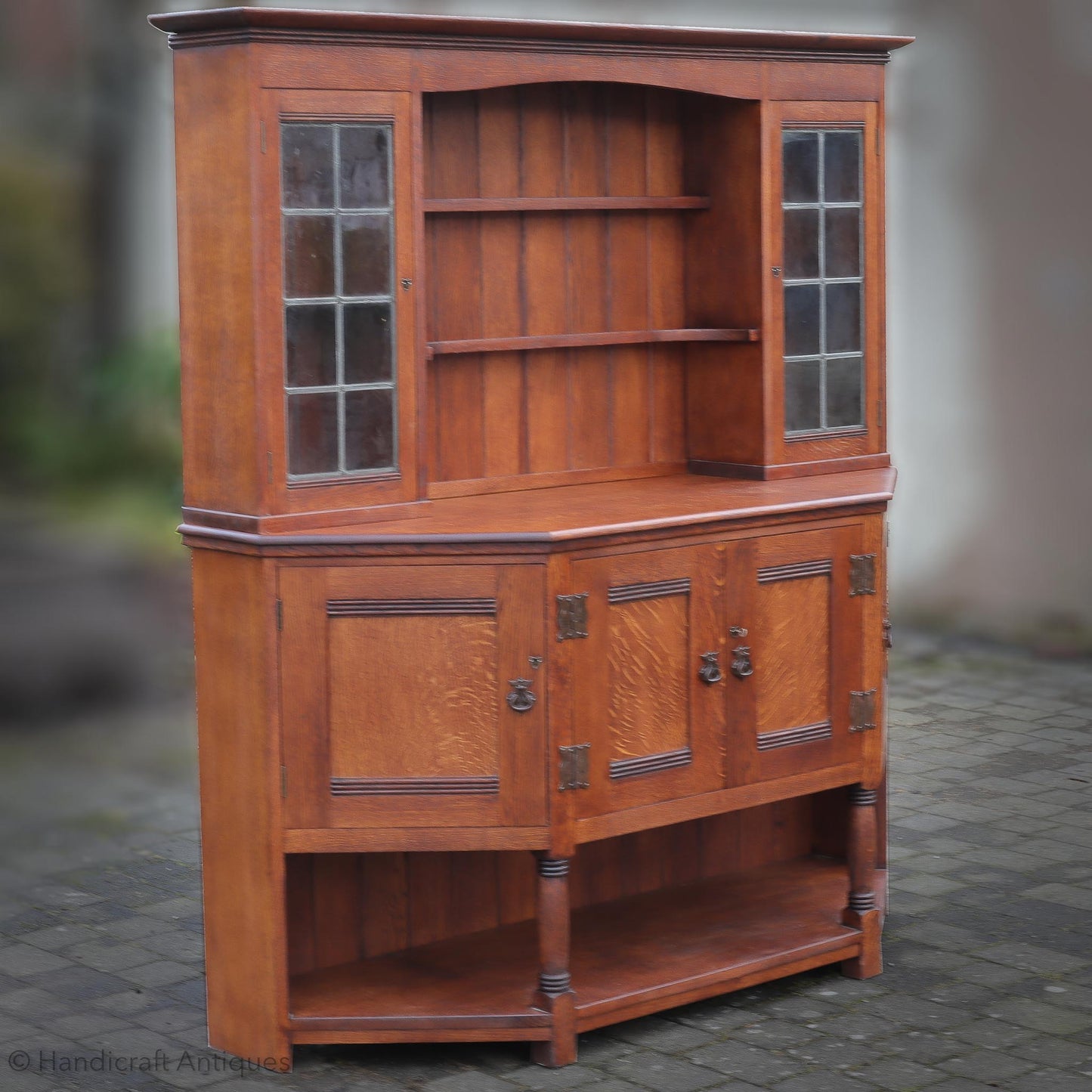 Liberty & Co Arts & Crafts Cotswold School English Oak Dresser c. 1920.