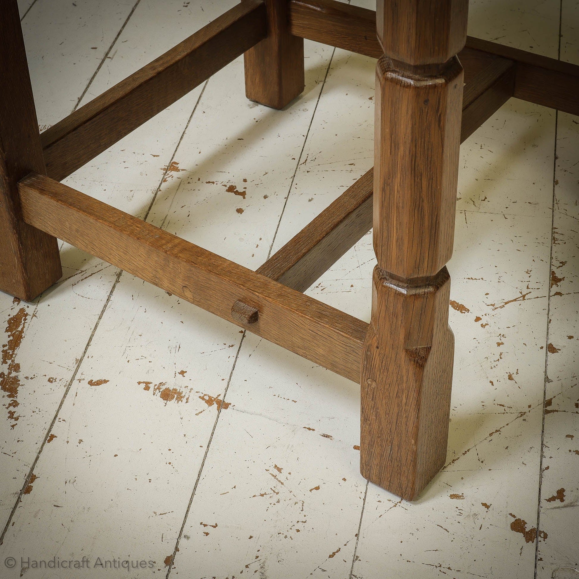 Set of 4 Sid Pollard [ex-Mouseman] Arts & Crafts Yorkshire School Oak Chairs