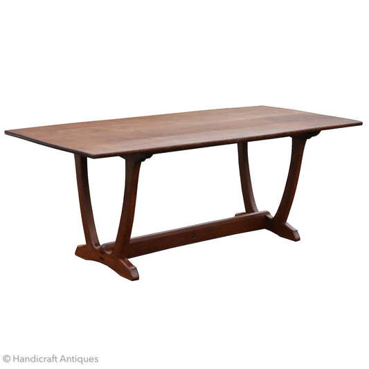 Edward Barnsley Design Arts & Crafts English Oak Dining Table by Acornman (Ex-Mouseman)