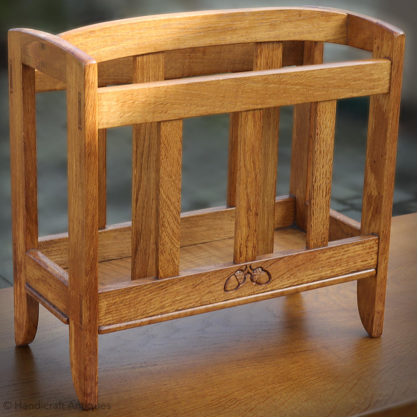 James Cleasby Dent [Ex-Stanley Webb Davies] Arts & Crafts Lakes School English Oak Magazine Rack